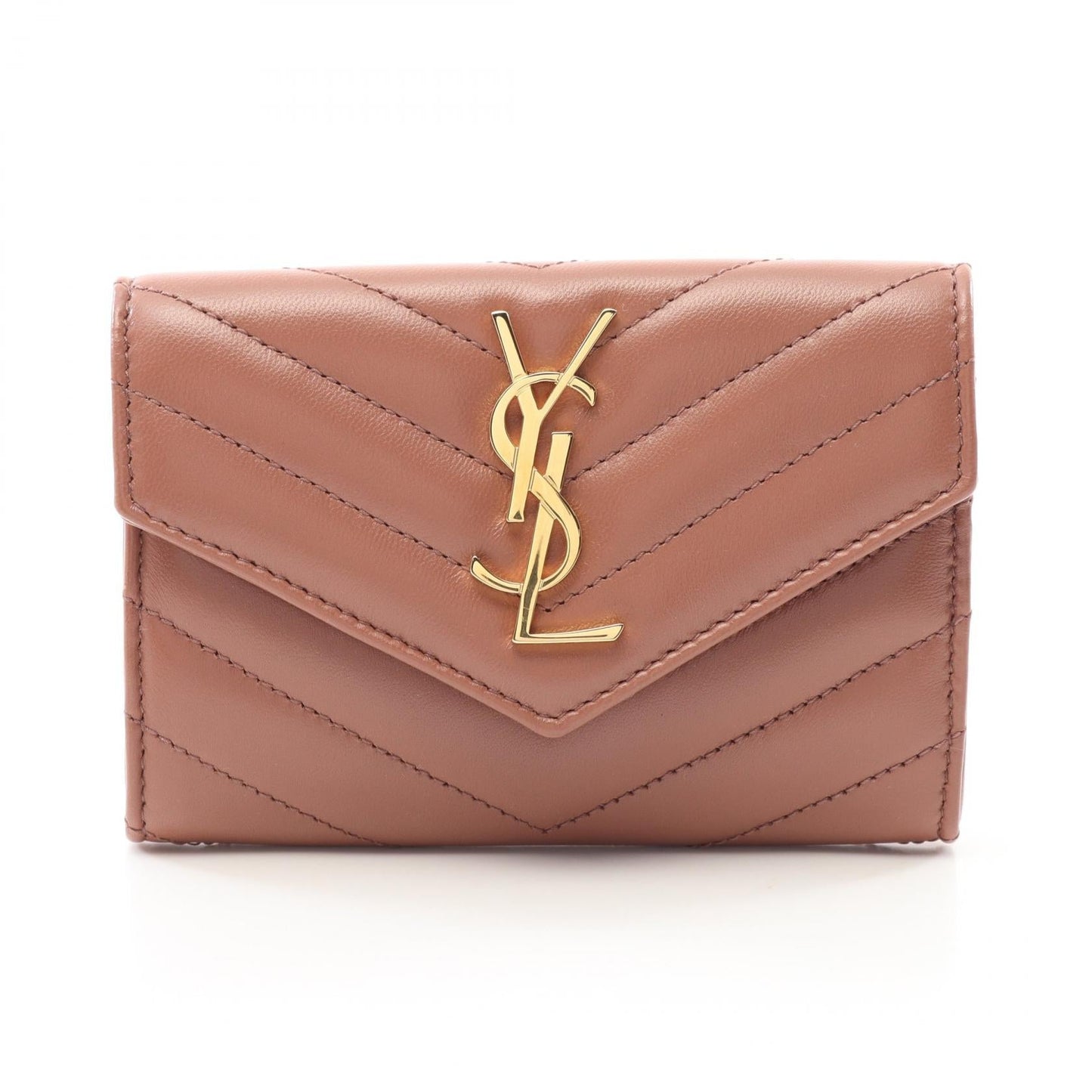 Saint Laurent Monogram Envelope Leather Wallet