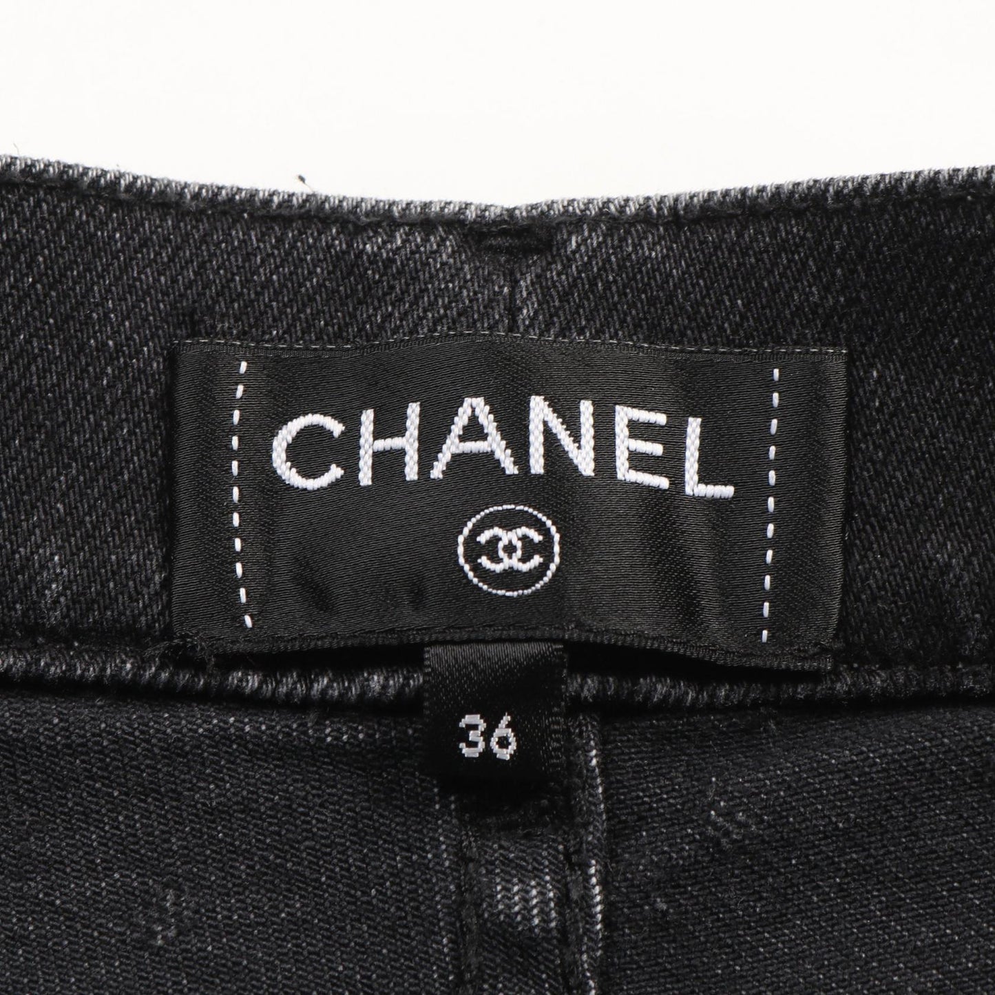 Chanel Coco Mark Dot Cotton Polyurethane Pants