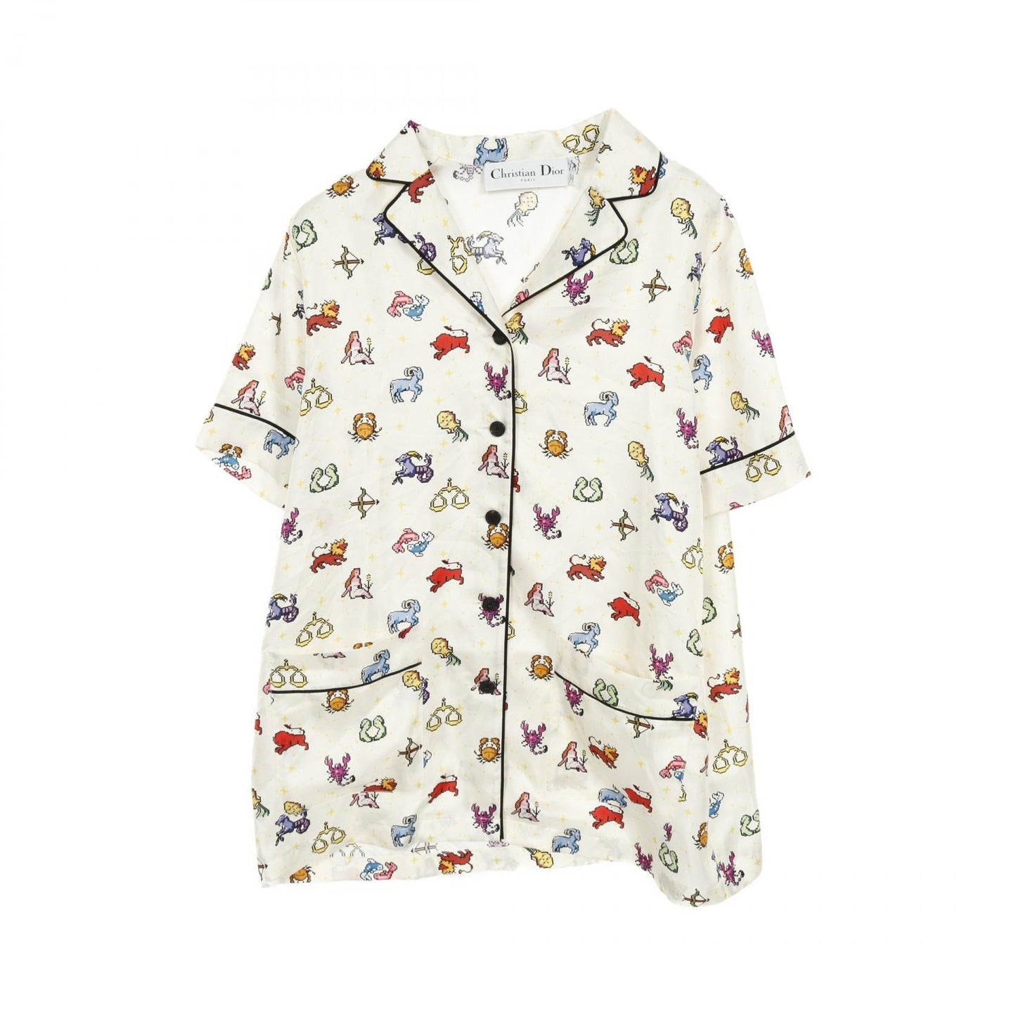 Dior Zodiac Pixel Silk Top