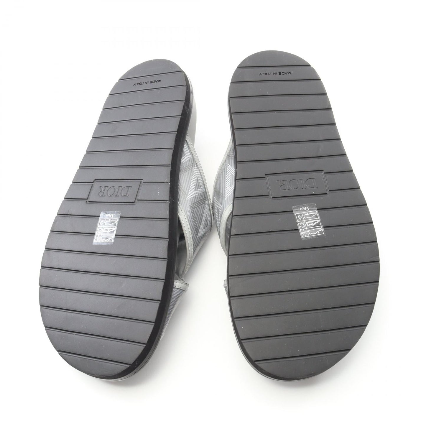 Dior Aqua CD Diamond PVC Coated Canvas Leather Sandals