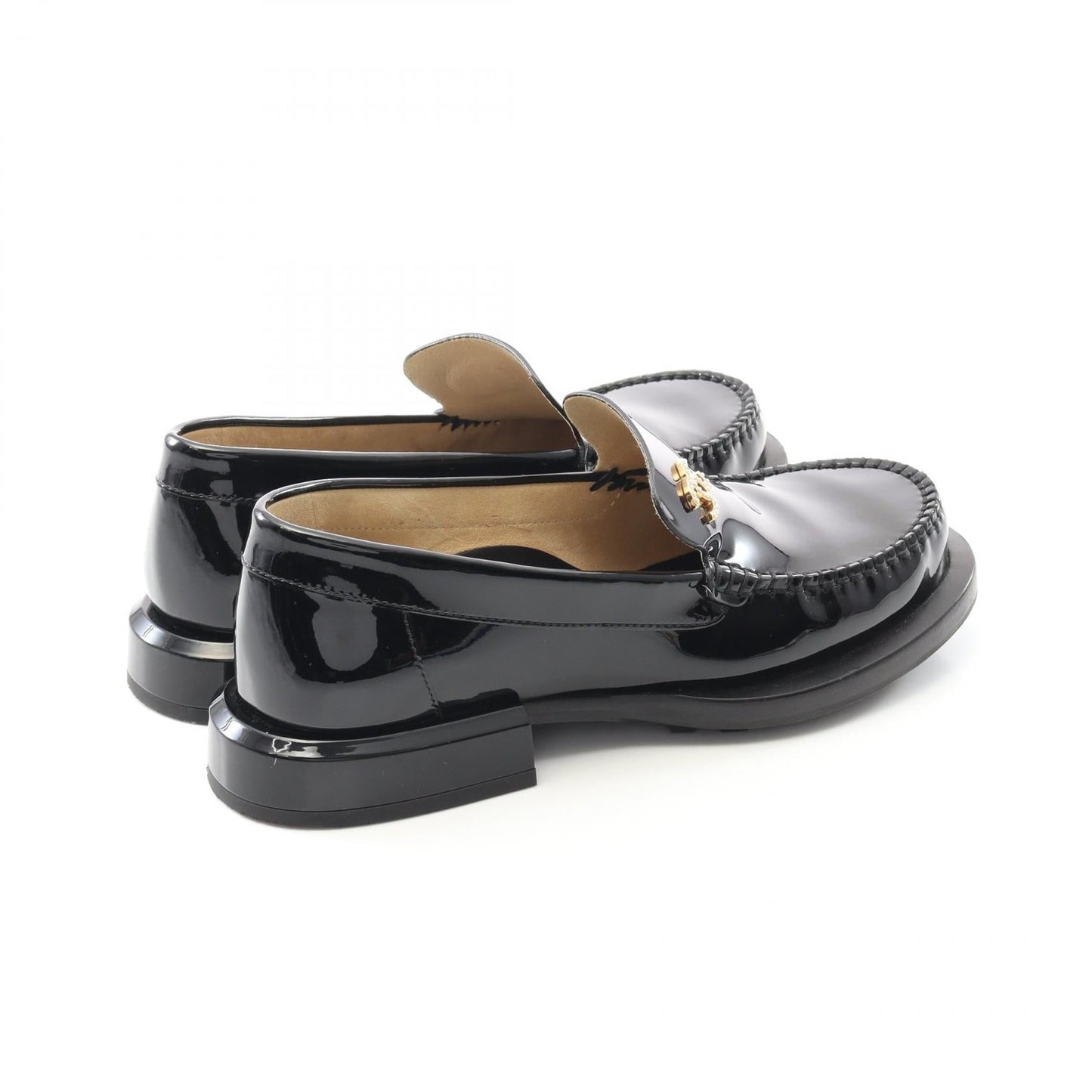 Chanel Coco Mark Patent Leather Loafers