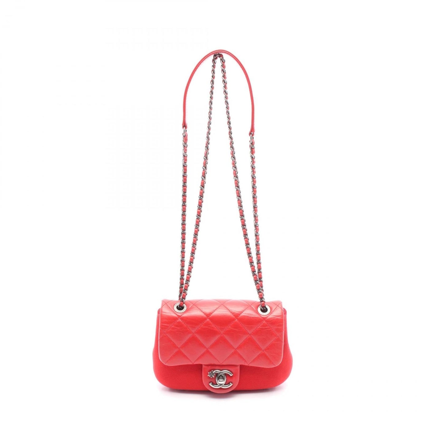 Chanel Matelasse Leather Felt Shoulder Bag
