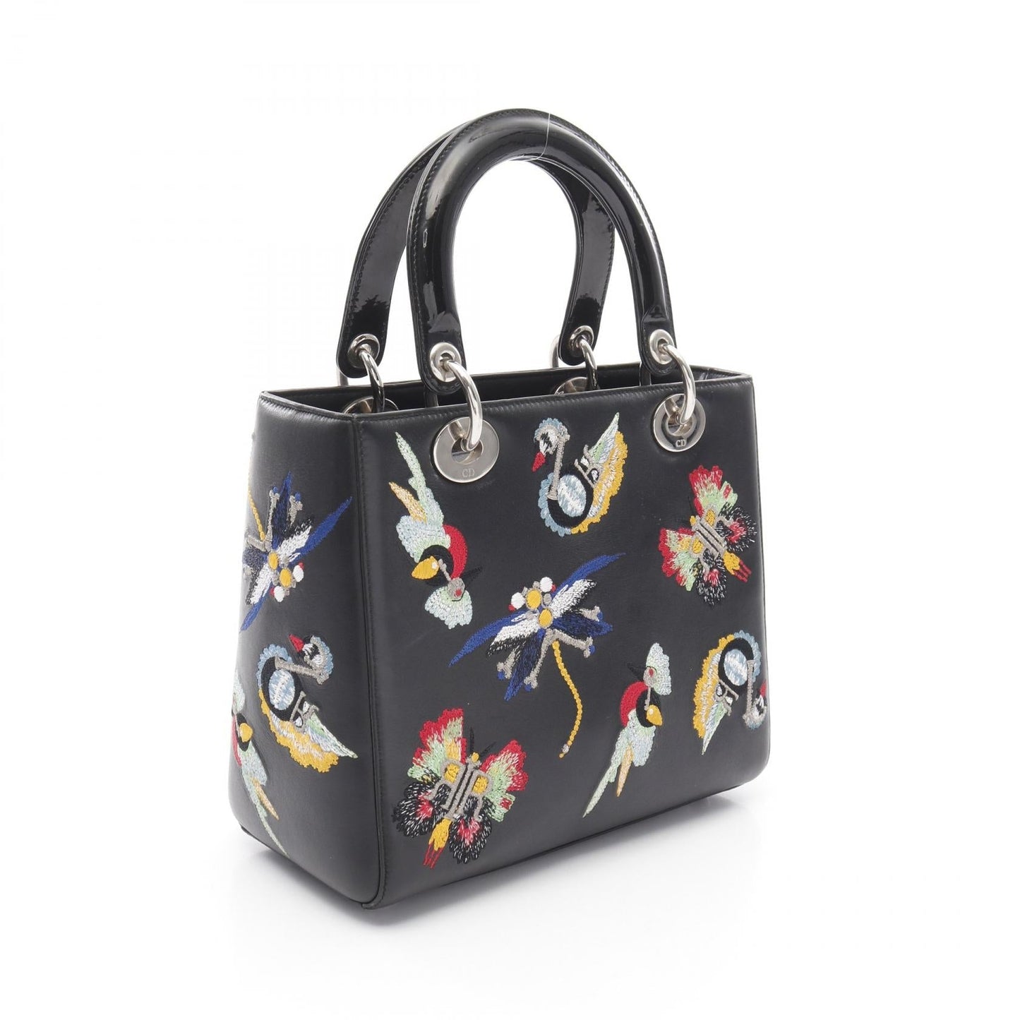 Dior LADY DIOR Calfskin Patent Leather Handbag