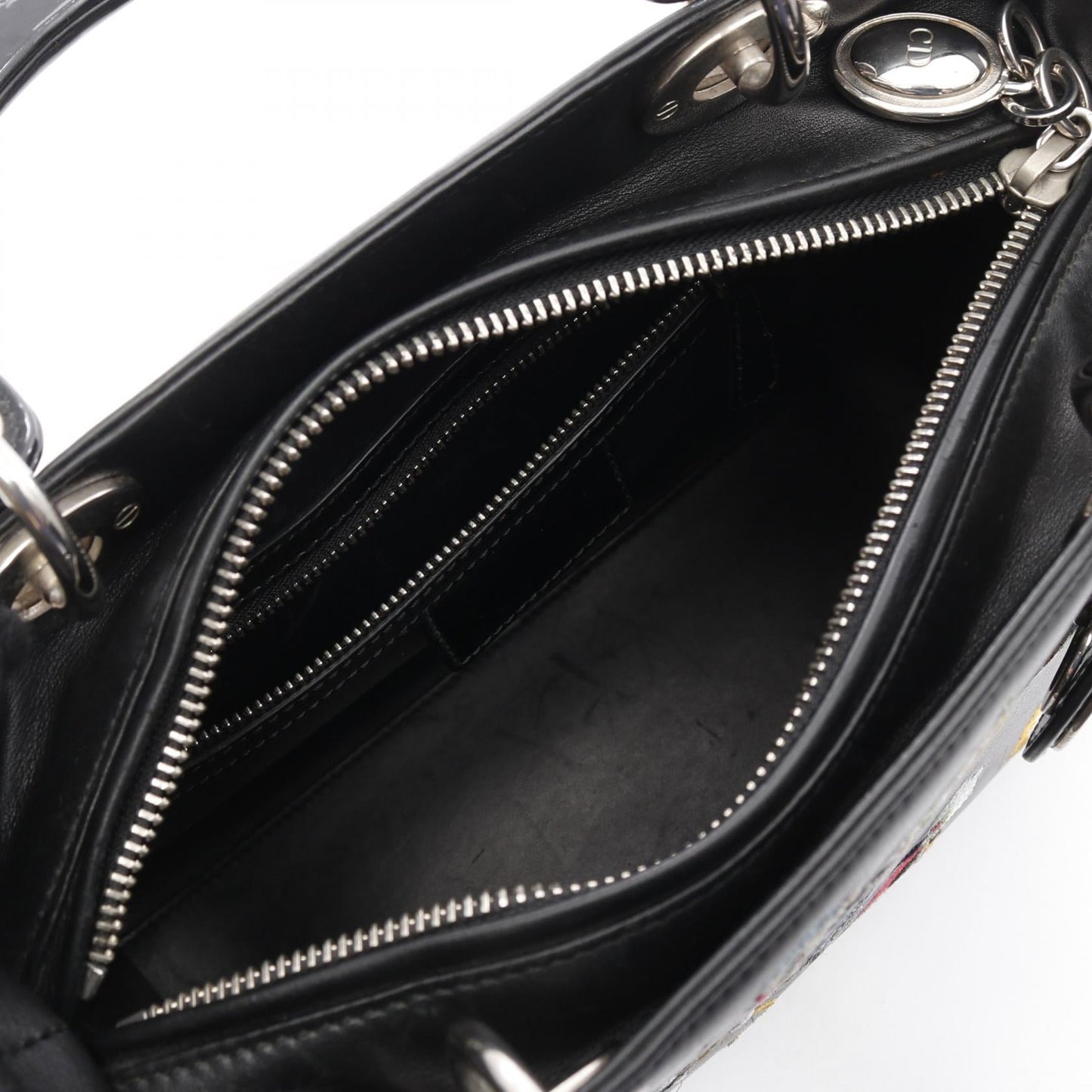 Dior LADY DIOR Calfskin Patent Leather Handbag
