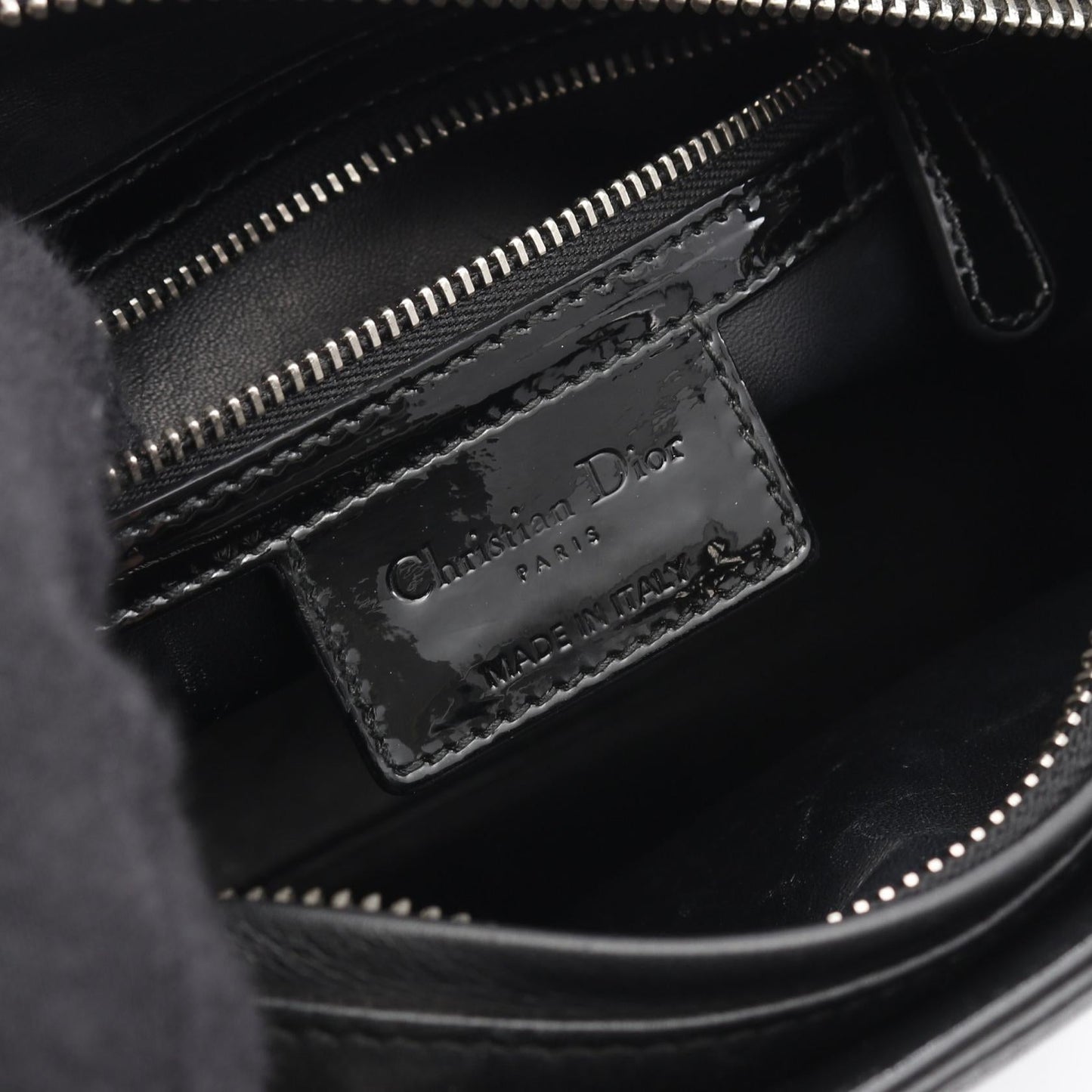 Dior LADY DIOR Calfskin Patent Leather Handbag