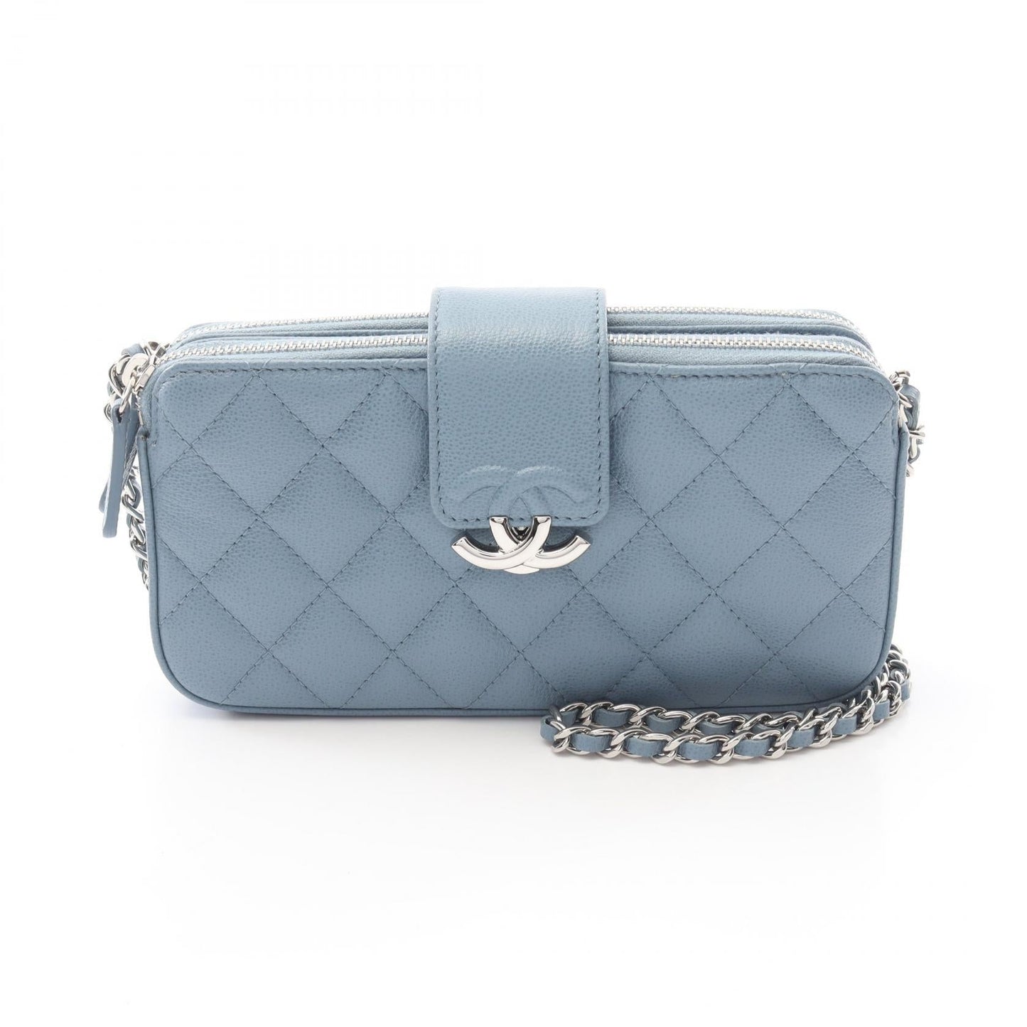 Chanel Half Coco Mark Matelasse Grained Calfskin Shoulder Bag