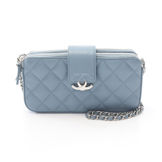 Chanel Half Coco Mark Matelasse Grained Calfskin Shoulder Bag