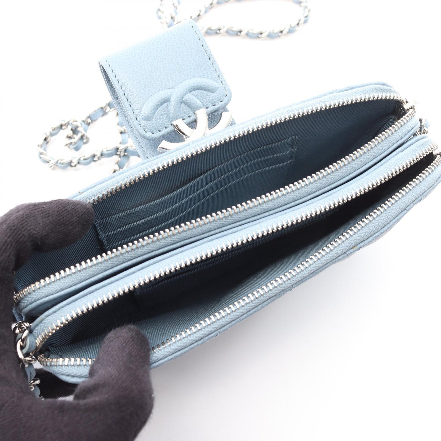 Chanel Half Coco Mark Matelasse Grained Calfskin Shoulder Bag