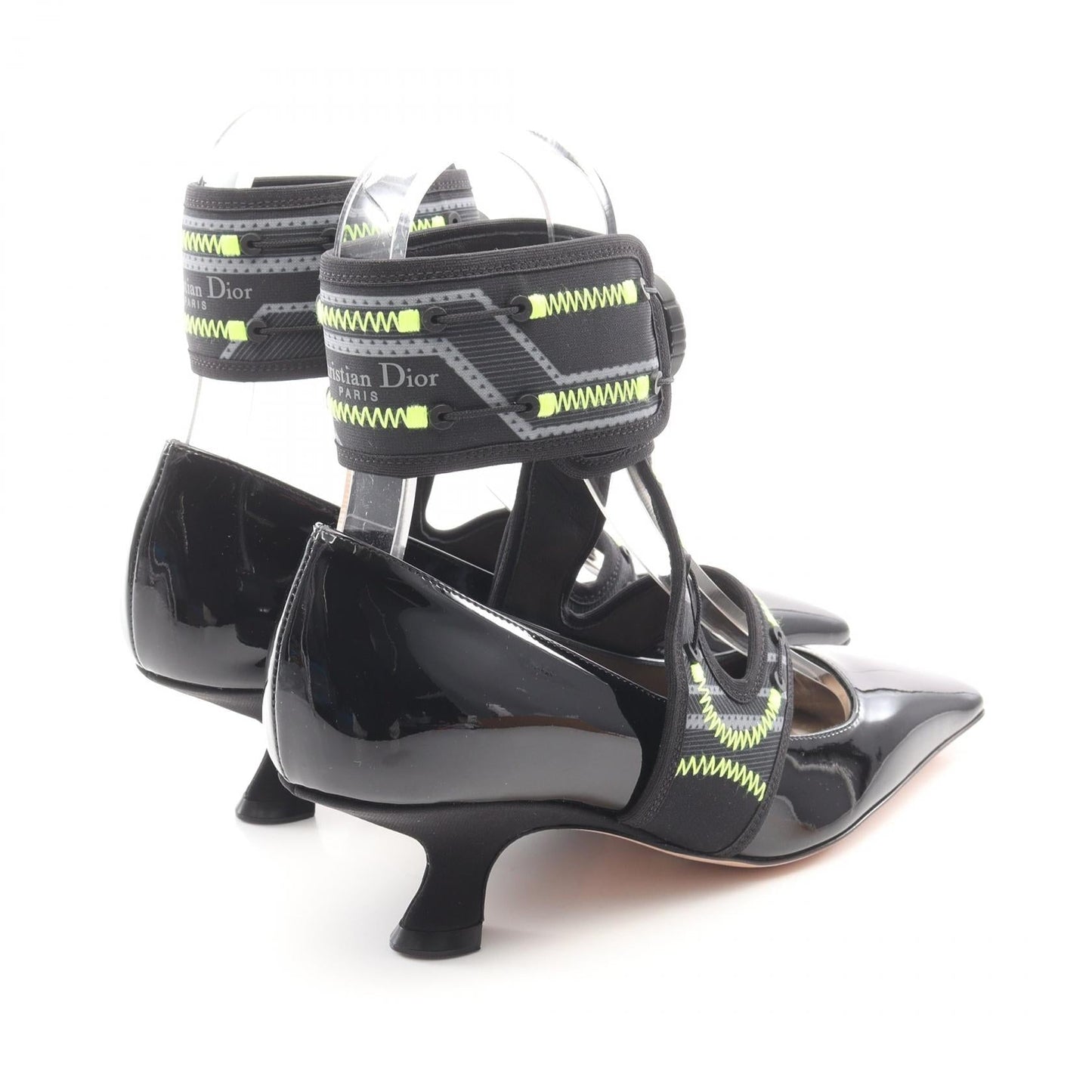 Dior Christian Dior × Roger Vivier Patent Leather Fabric Sandals