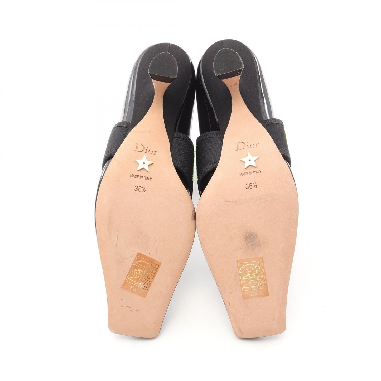 Dior Christian Dior × Roger Vivier Patent Leather Fabric Sandals