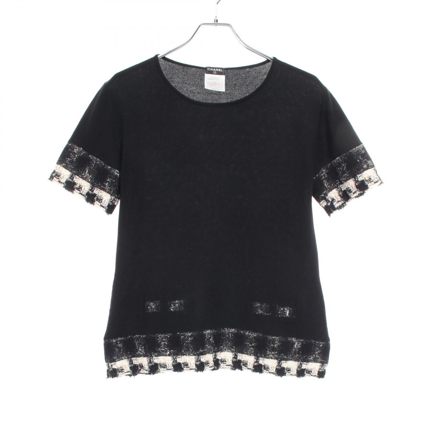 Chanel Tweed Cashmere Knit Top