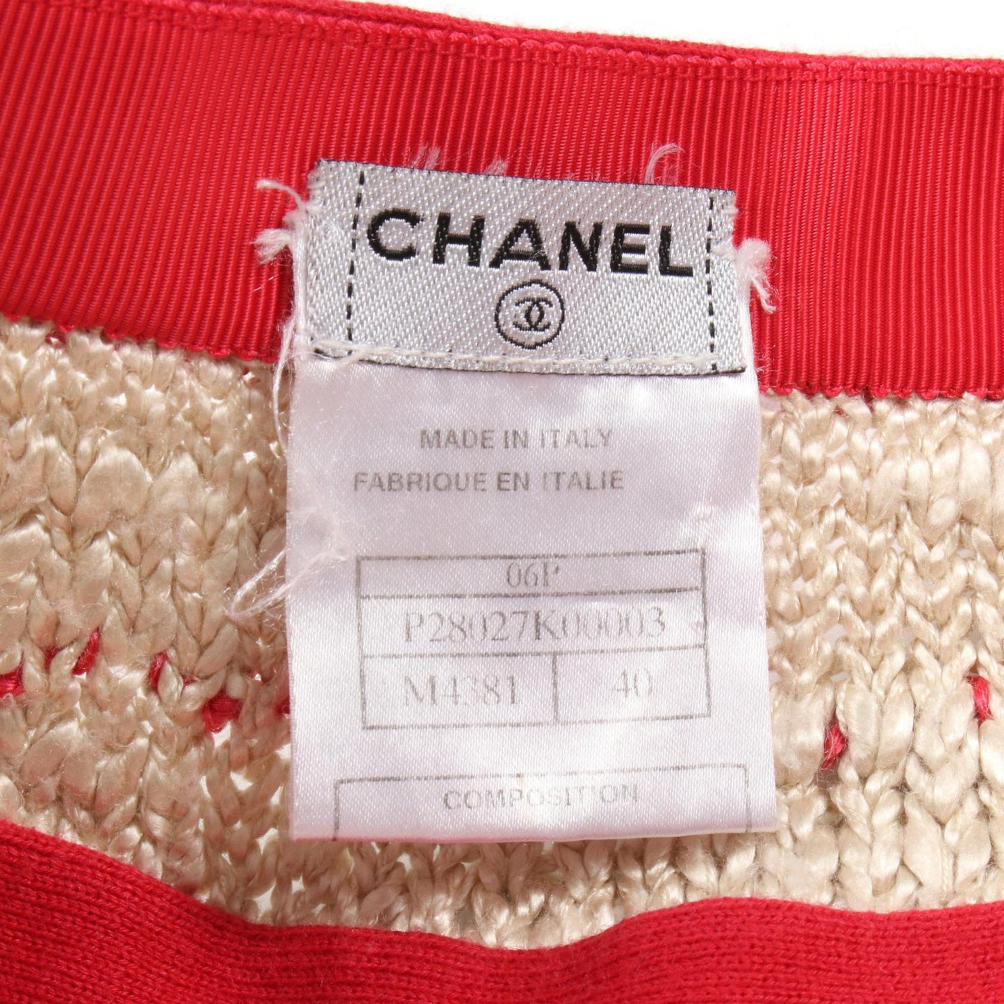 Chanel Knit Silk Wool Skirt
