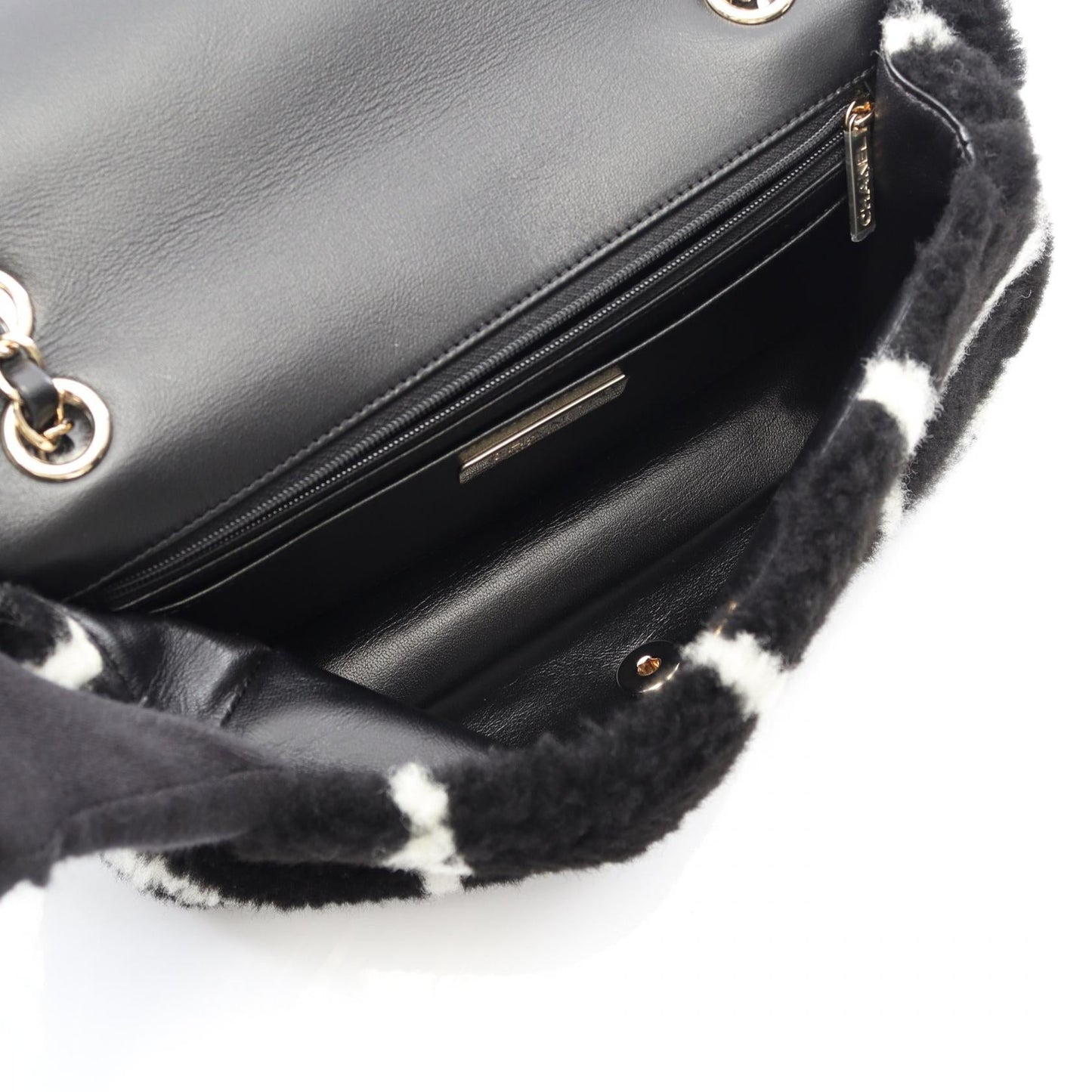 Chanel Coco Mark Shearling Shoulder Bag