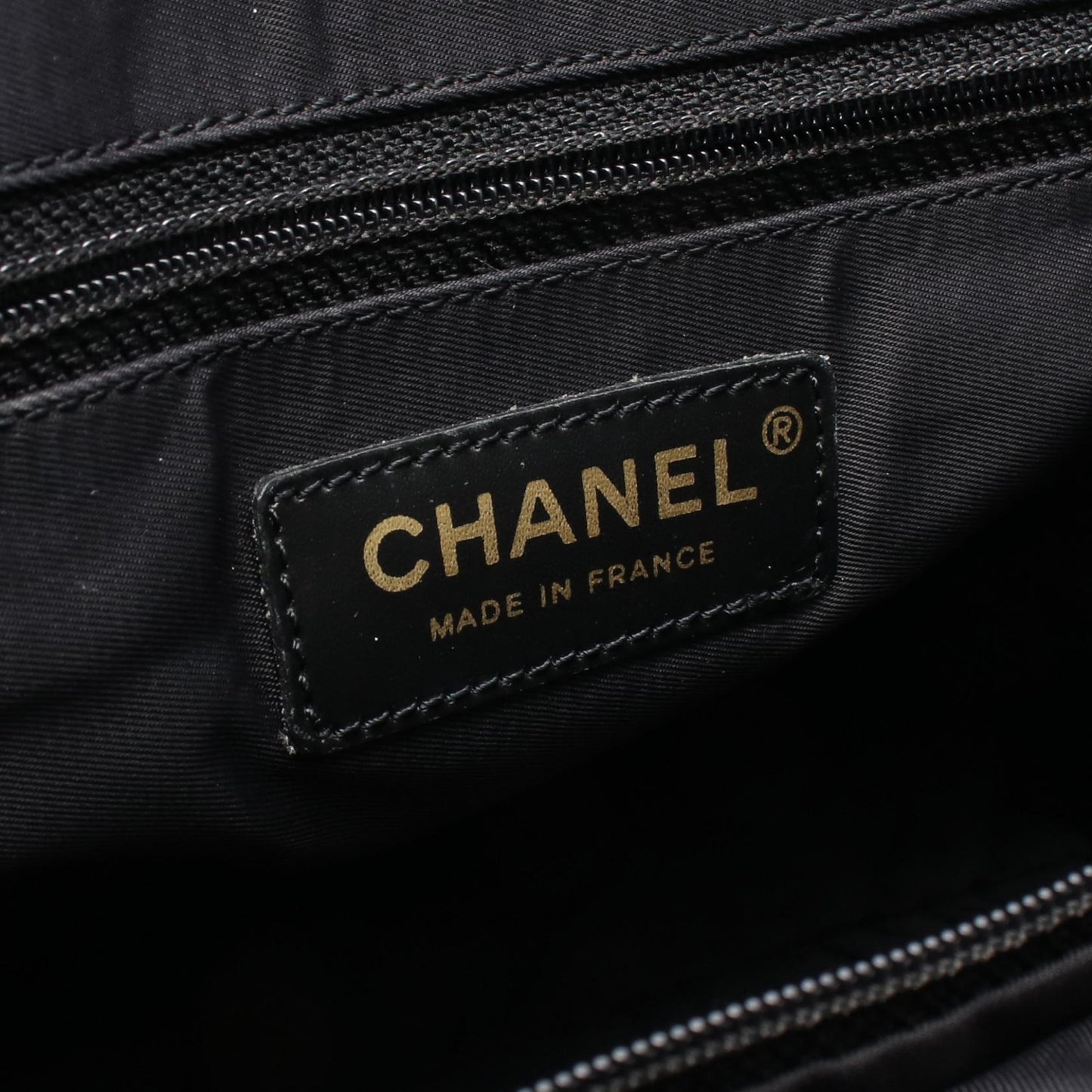 Chanel New Travel Line Leather Nylon Canvas Tote Bag