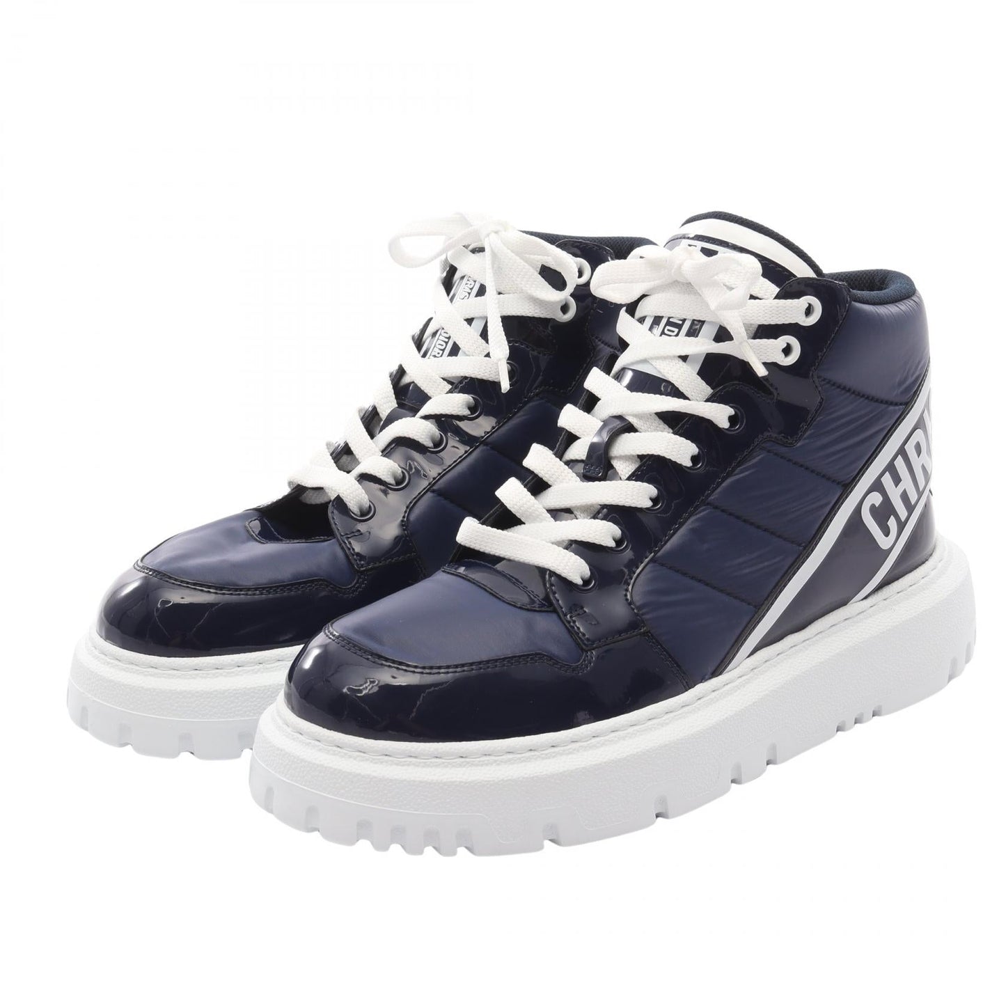 Dior D-Player Nylon Patent Leather Sneakers