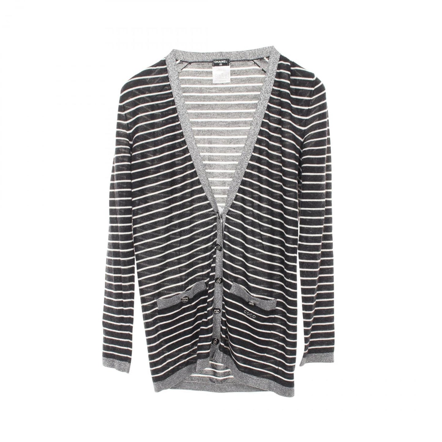 Chanel Coco Mark Cashmere Silk Cardigan