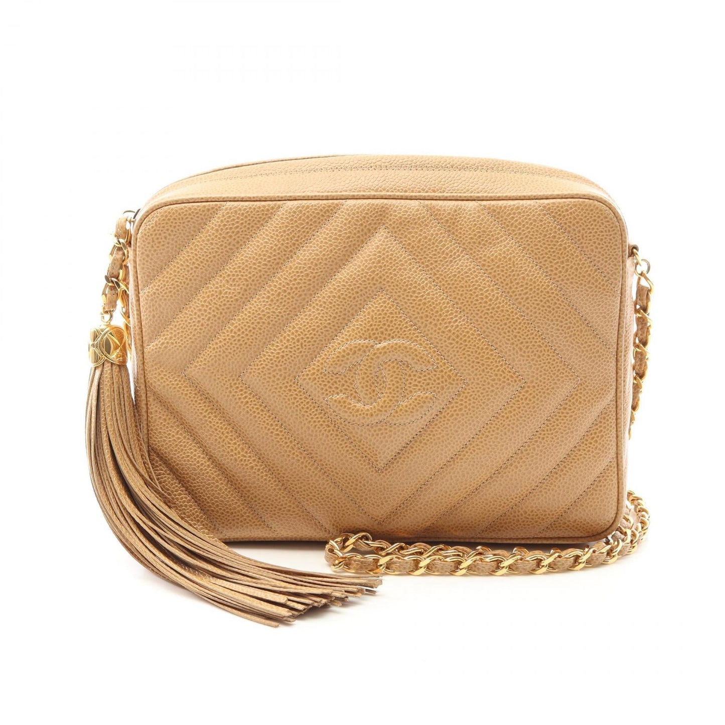 Chanel Coco Mark Diamond Stitch Caviar Skin Shoulder Bag