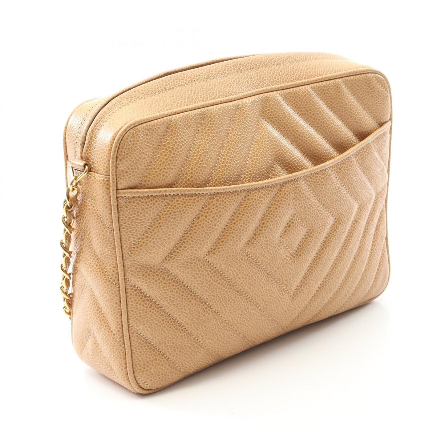 Chanel Coco Mark Diamond Stitch Caviar Skin Shoulder Bag