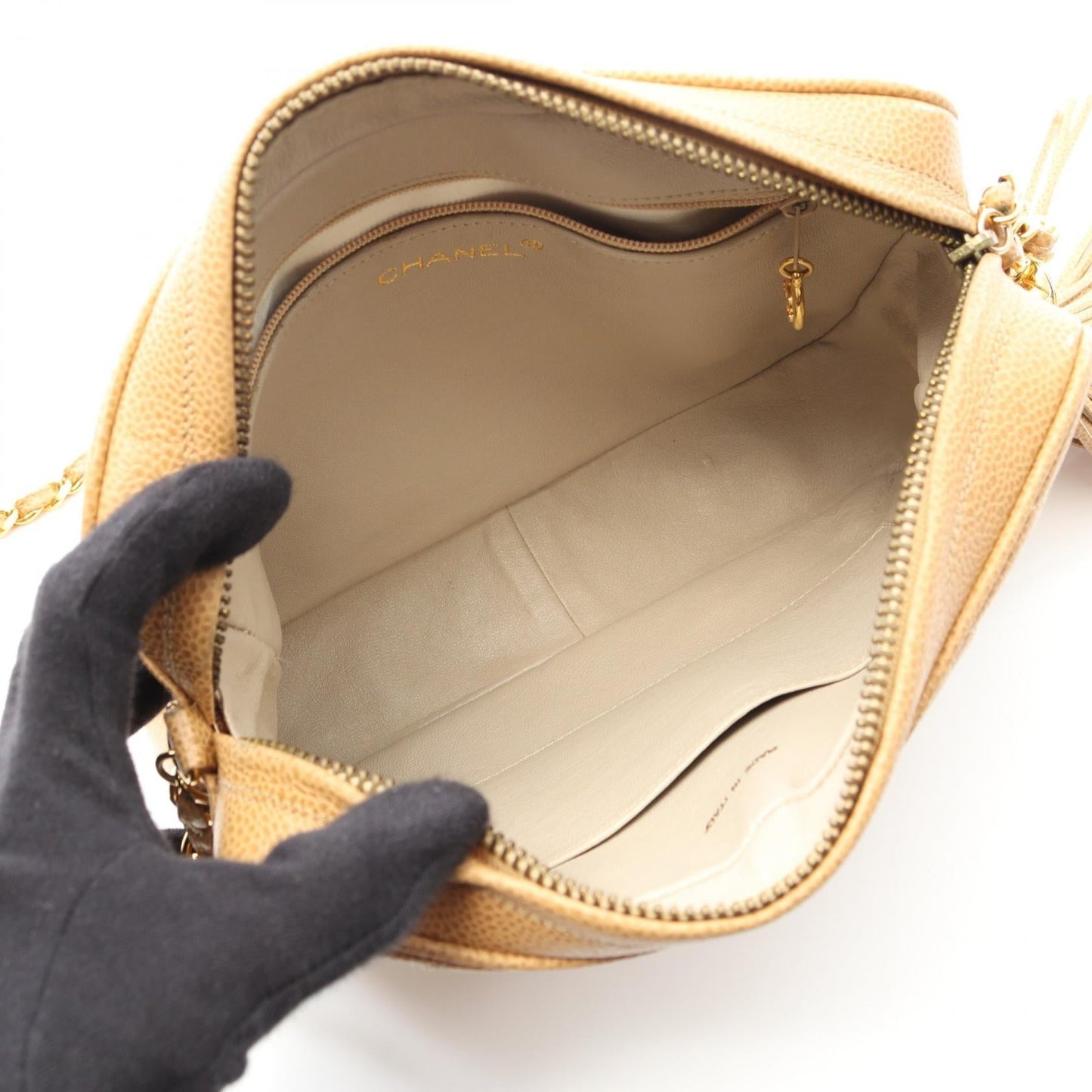 Chanel Coco Mark Diamond Stitch Caviar Skin Shoulder Bag