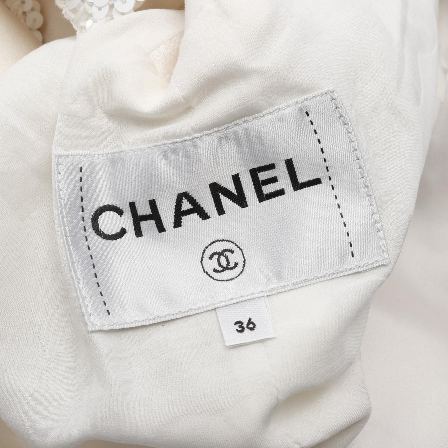 Chanel Coco Mark Button Sequin Nylon Cotton Outerwear