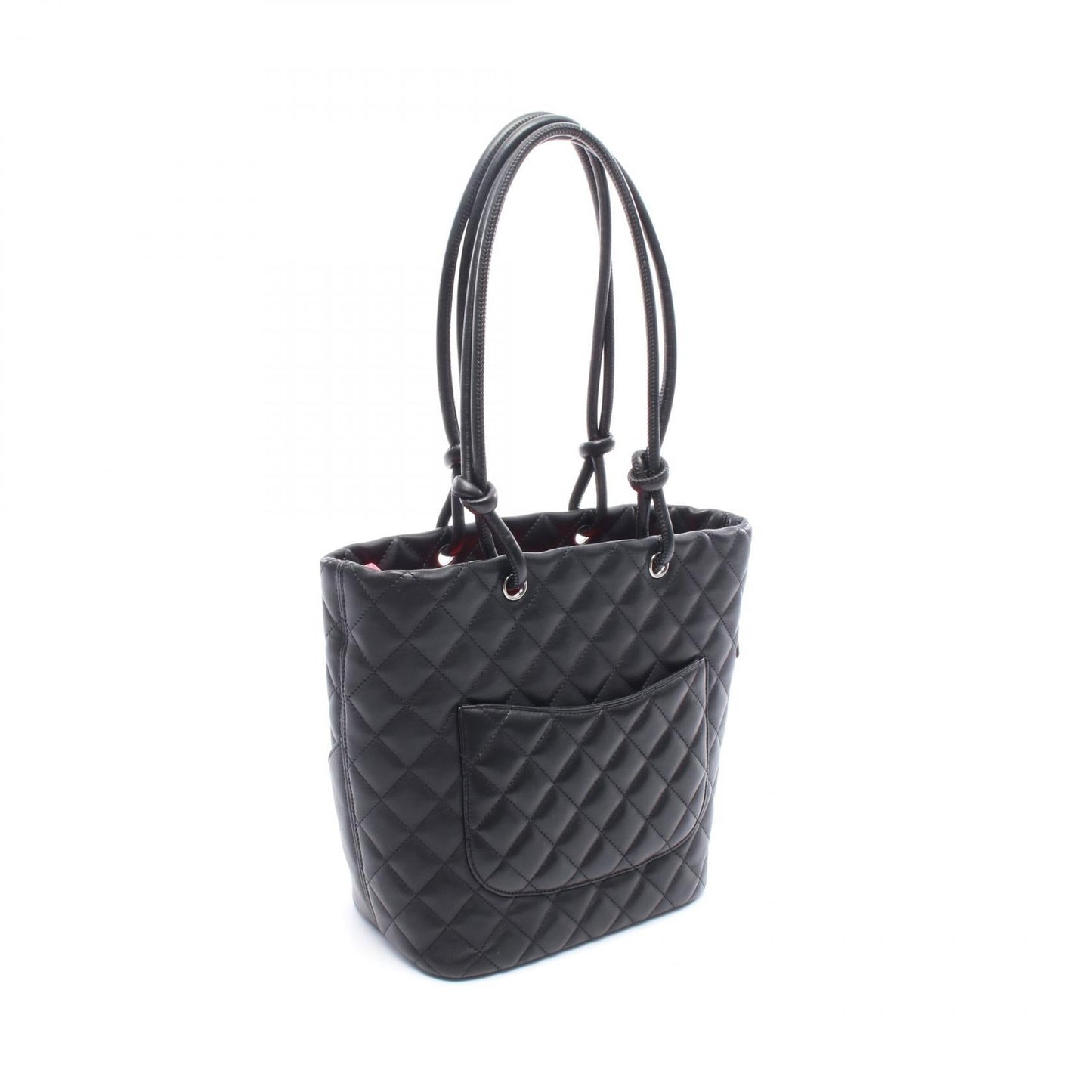 Chanel Cambon Line Small Tote Bag Leather Patent Leather
