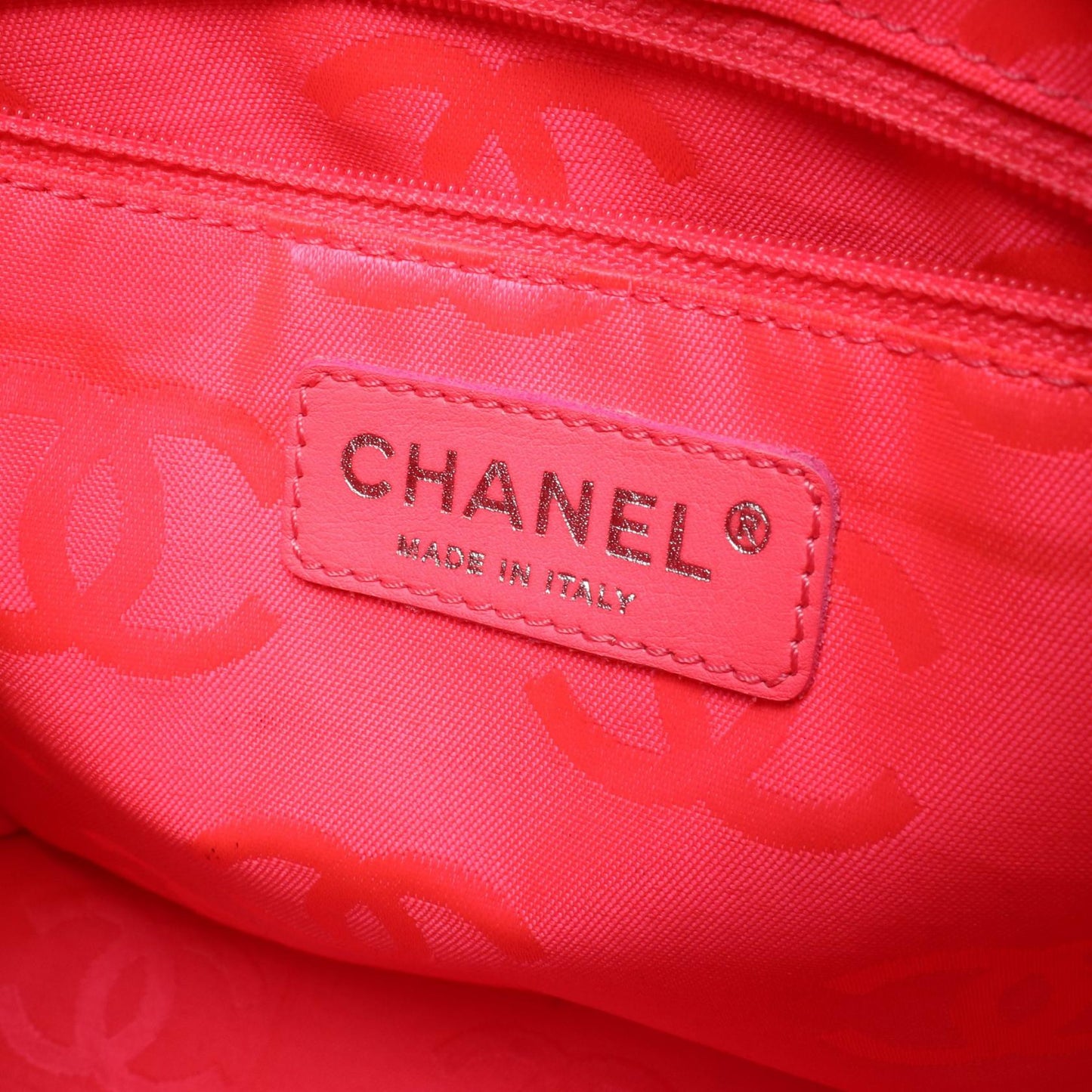 Chanel Cambon Line Small Tote Bag Leather Patent Leather