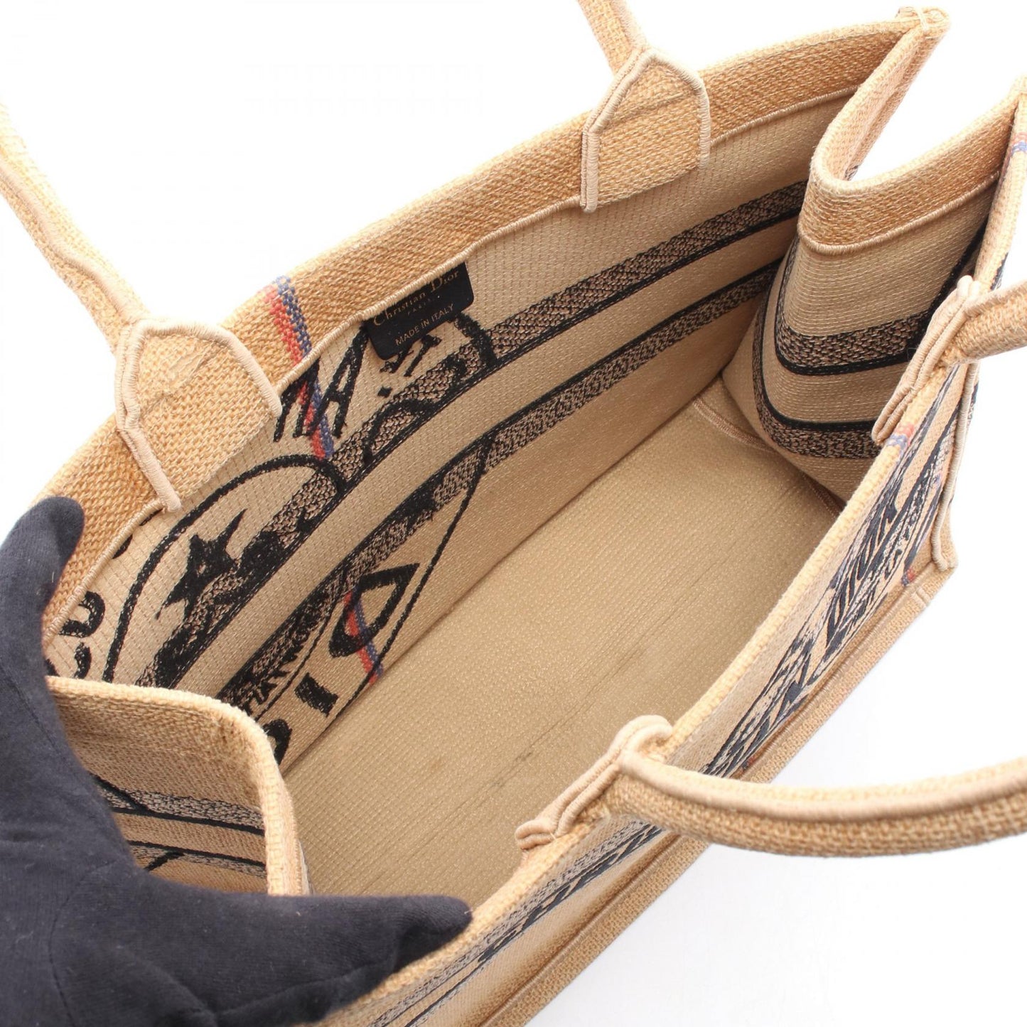 Dior BOOK TOTE Raffia Tote Bag