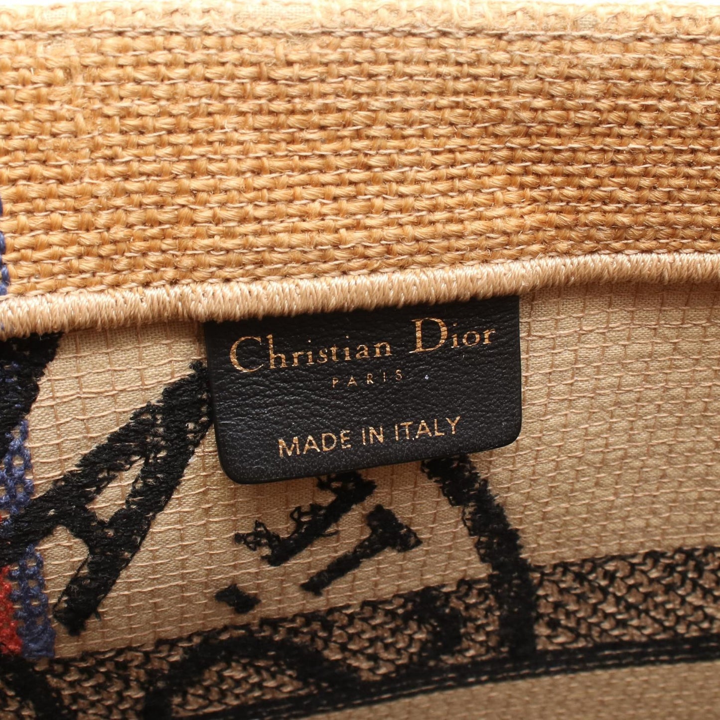 Dior BOOK TOTE Raffia Tote Bag