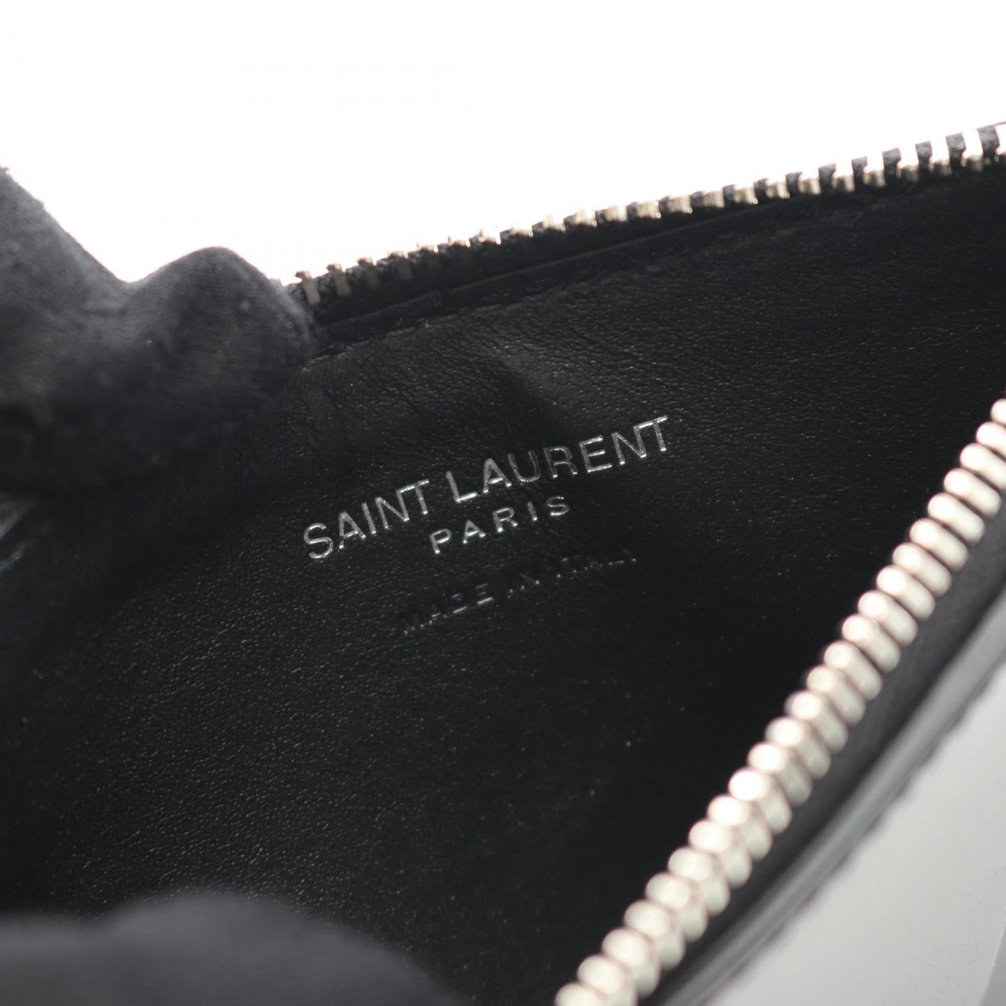 Saint Laurent Paris TINY MONOGRAM Leather Coin Case