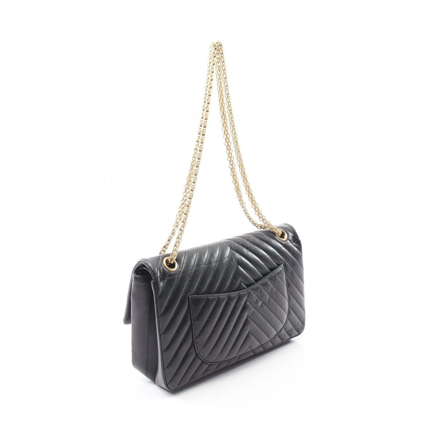 Chanel 2.55 Chevron V Stitch Lambskin Shoulder Bag