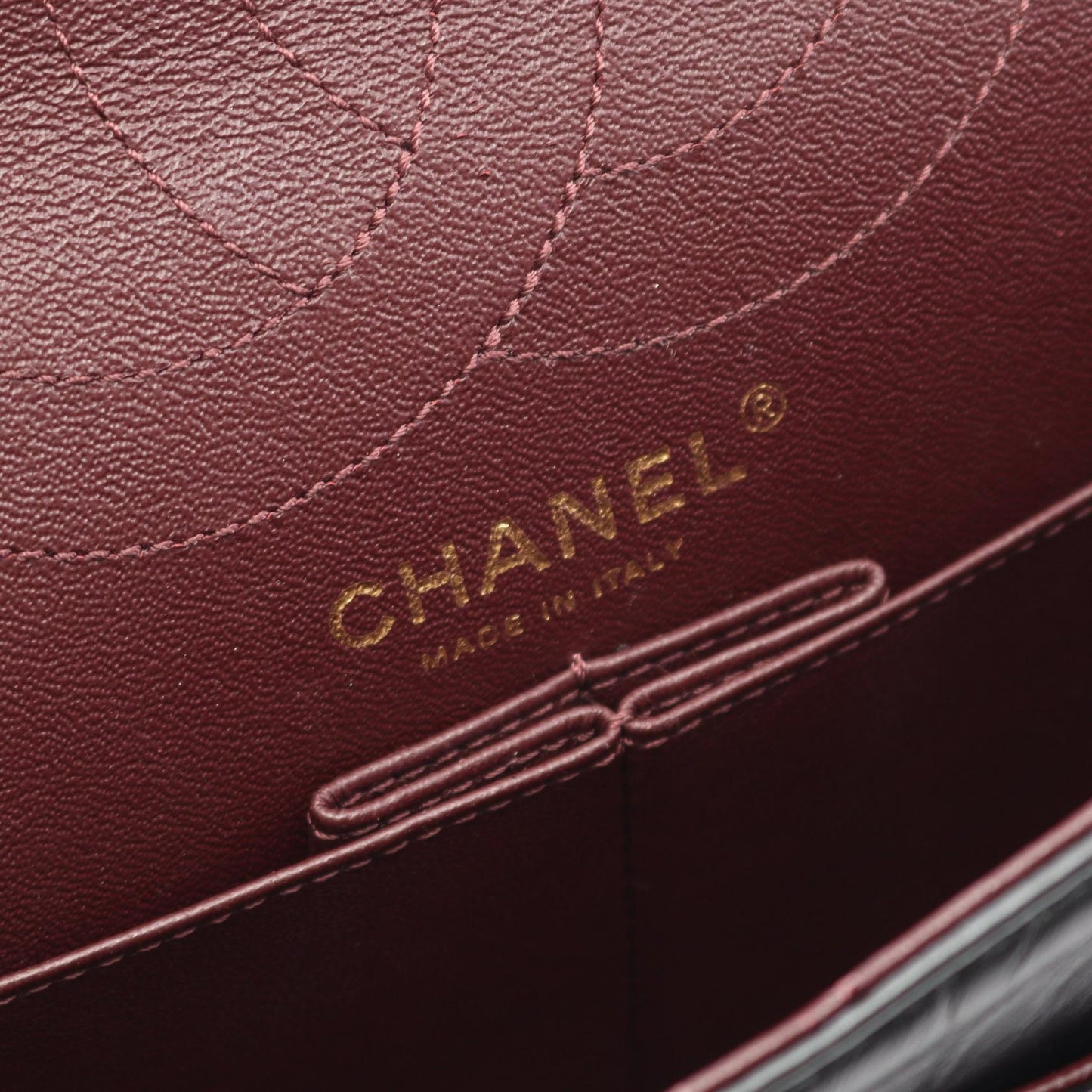 Chanel 2.55 Chevron V Stitch Lambskin Shoulder Bag