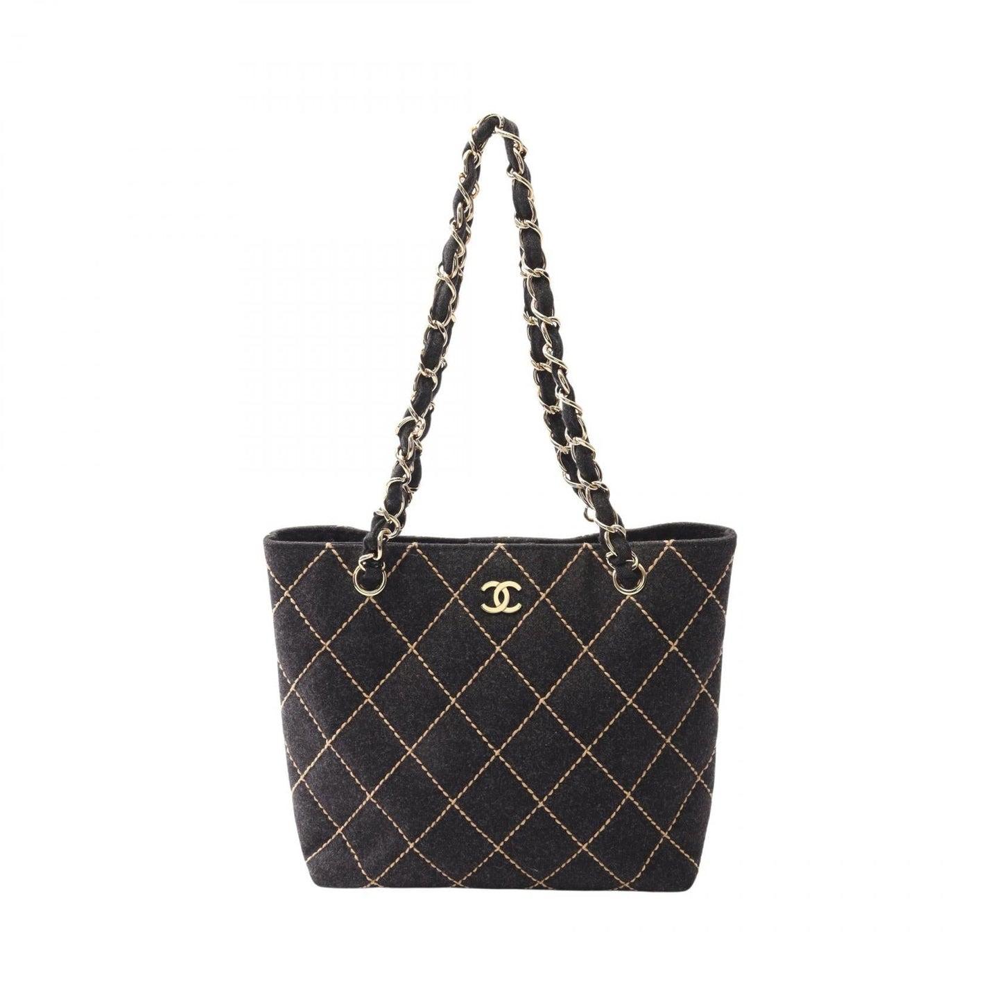 Chanel Wild Stitch Wool Tote Bag