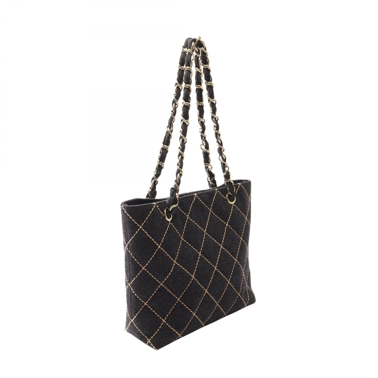 Chanel Wild Stitch Wool Tote Bag