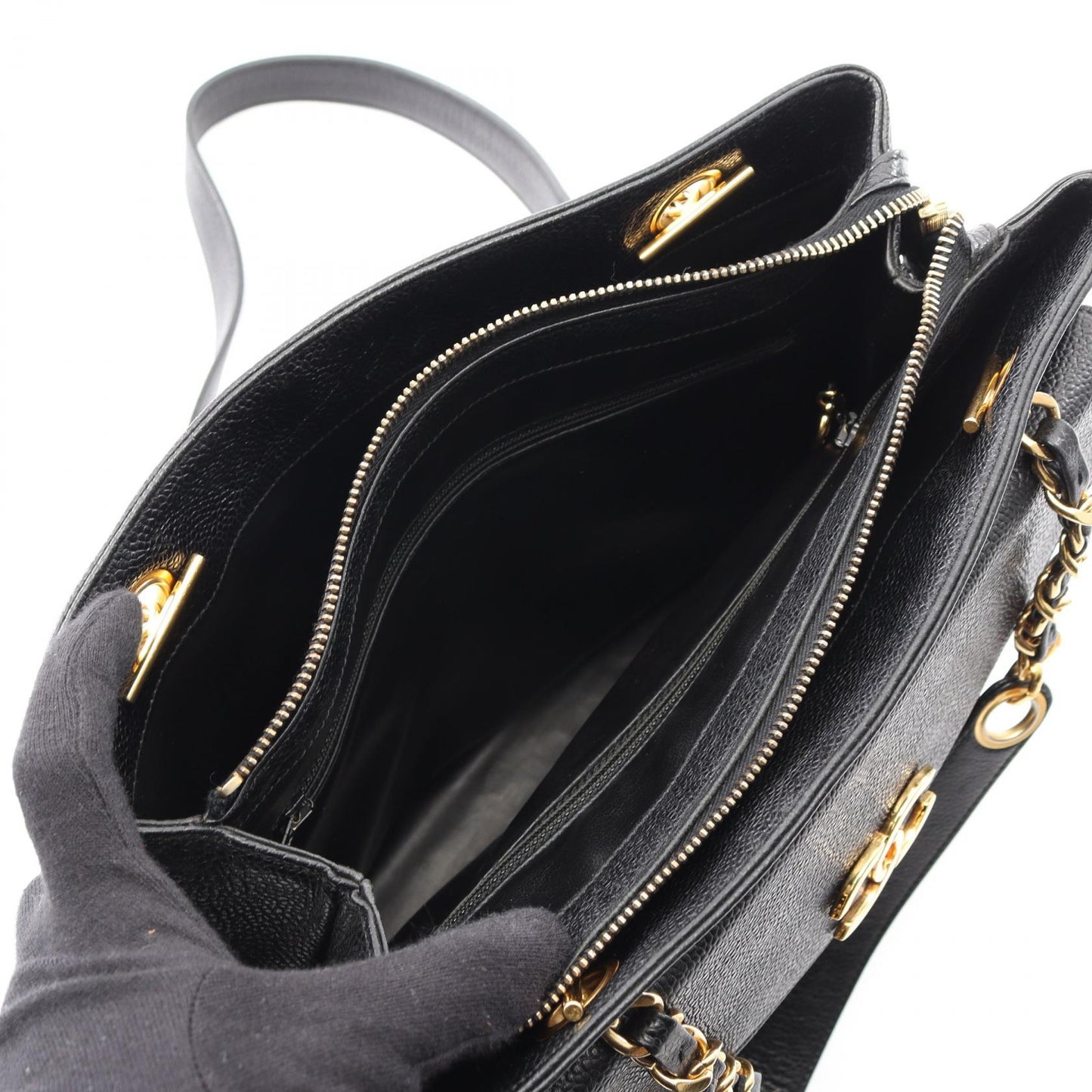 Chanel Coco Mark Calf Leather Tote Bag
