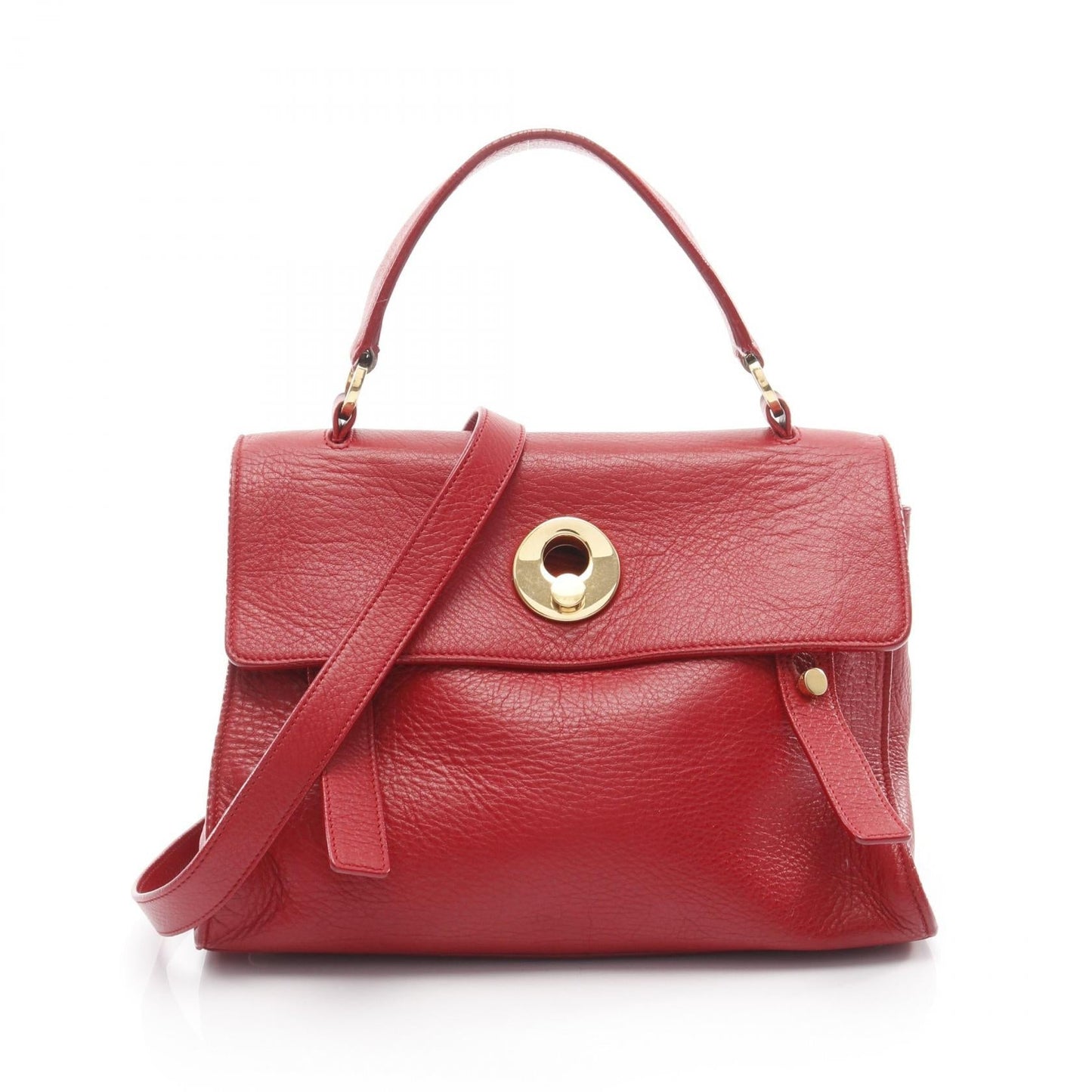 Saint Laurent Paris M  Two Leather Handbag