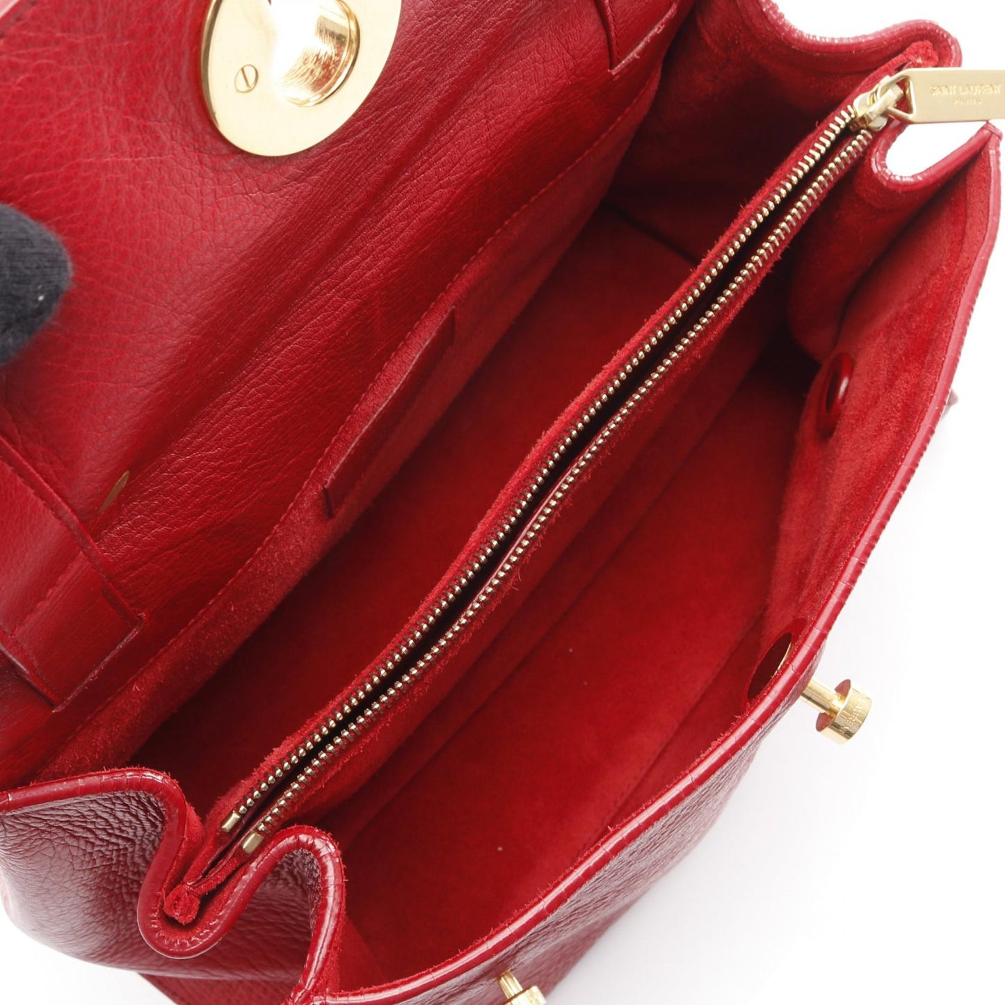Saint Laurent Paris M  Two Leather Handbag
