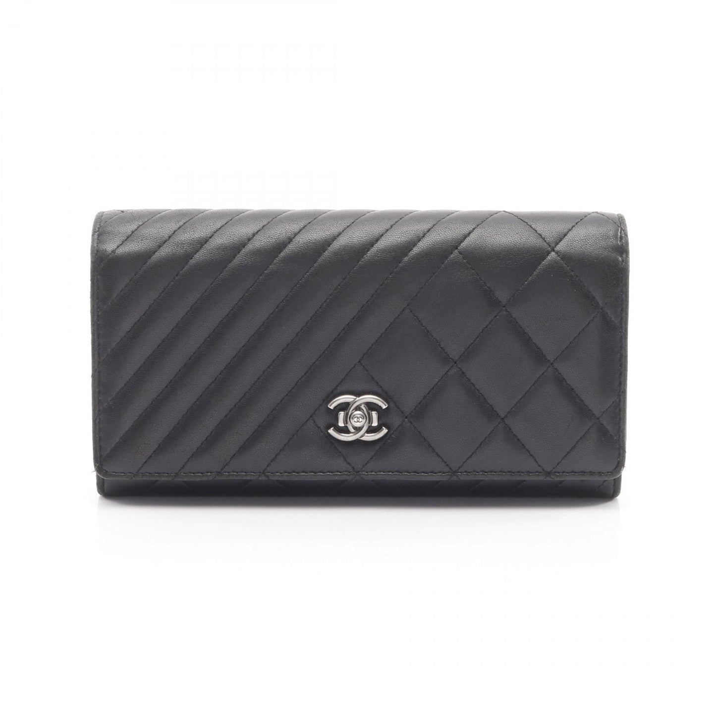 Chanel Matelasse Chevron Lambskin Long Wallet