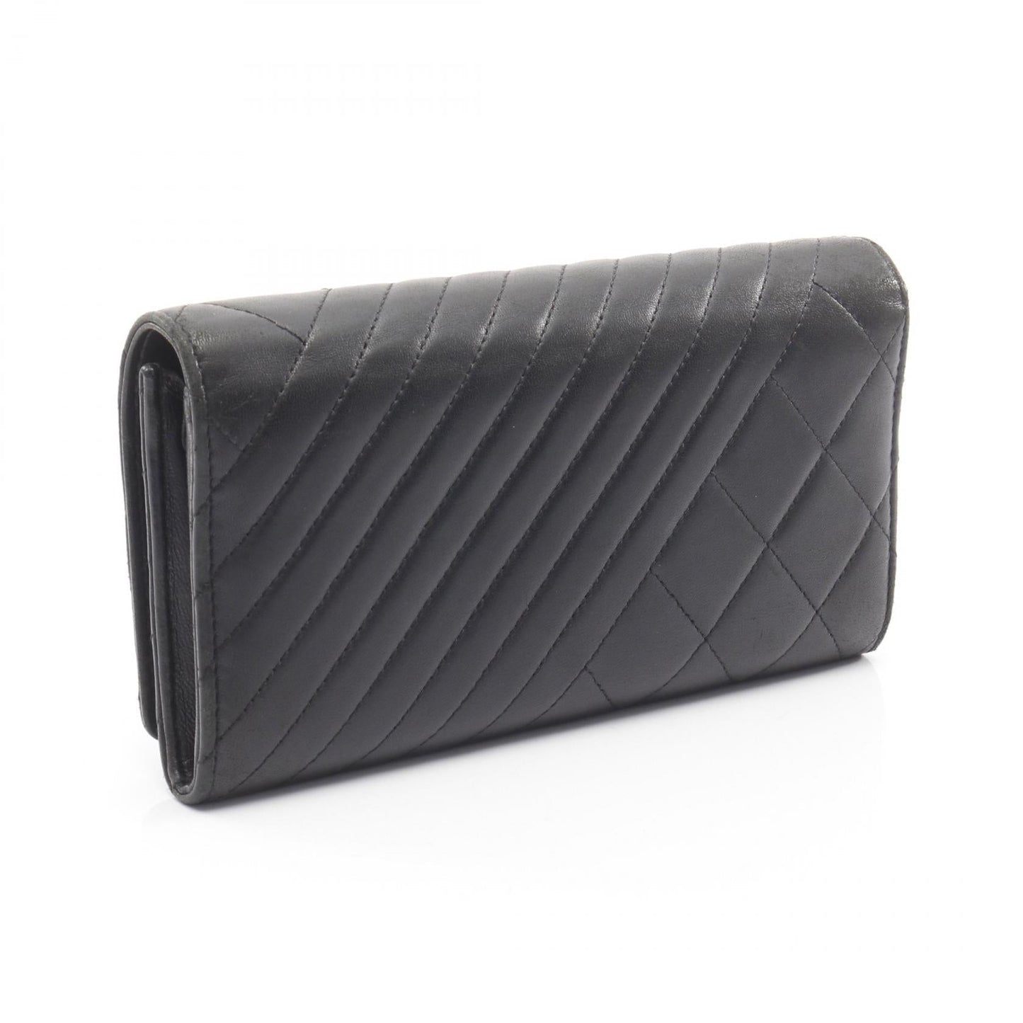 Chanel Matelasse Chevron Lambskin Long Wallet