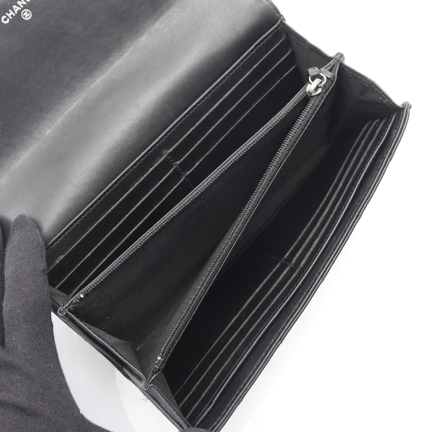 Chanel Matelasse Chevron Lambskin Long Wallet