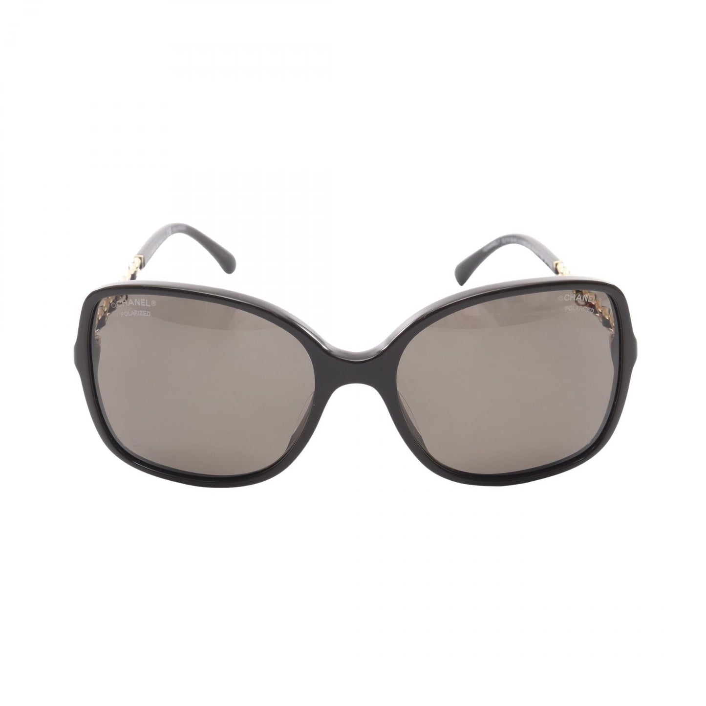 Chanel Coco Mark Leather Sunglasses