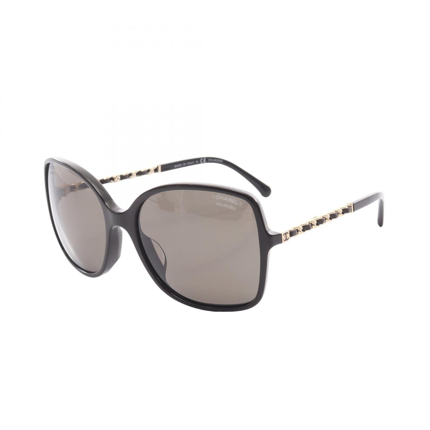 Chanel Coco Mark Leather Sunglasses