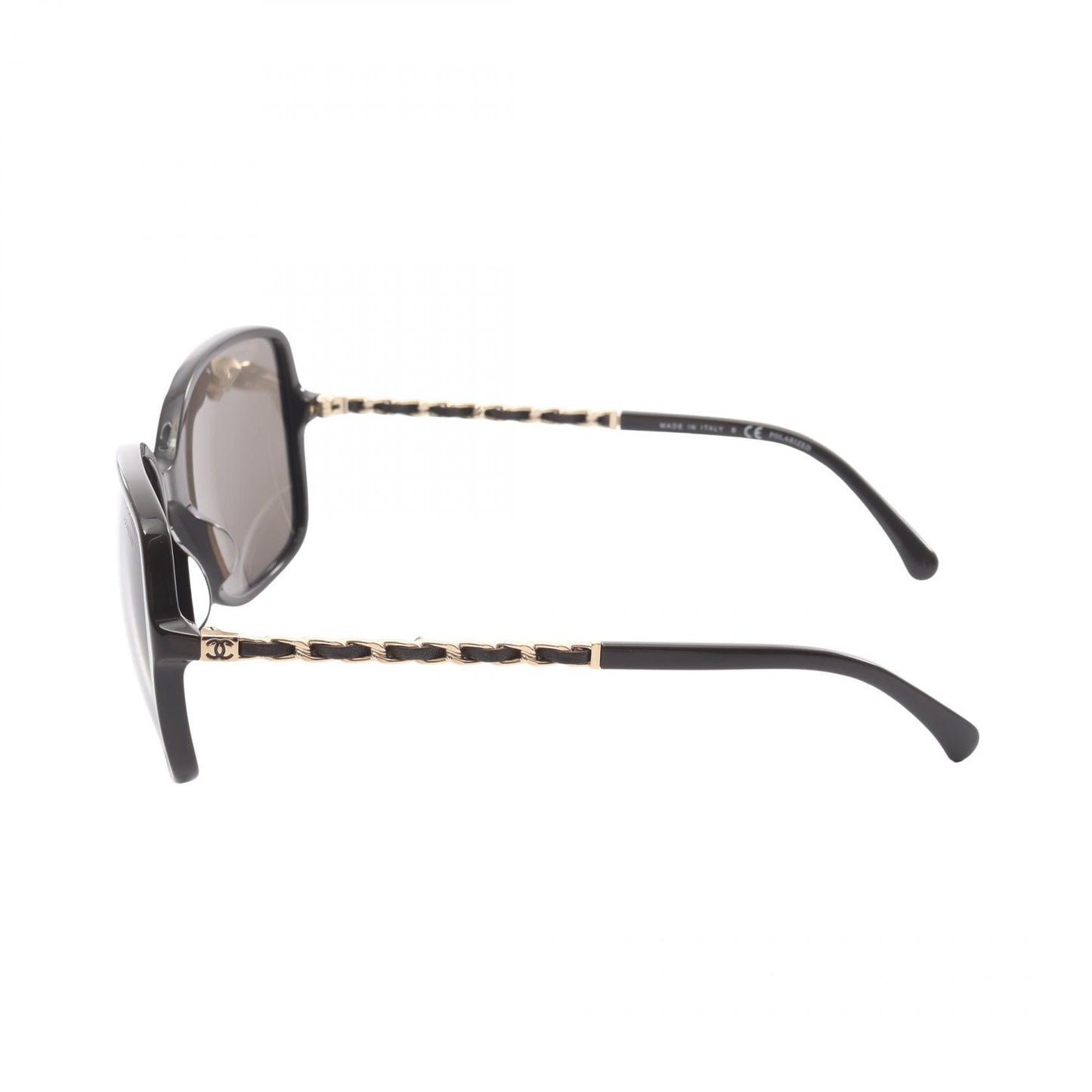 Chanel Coco Mark Leather Sunglasses
