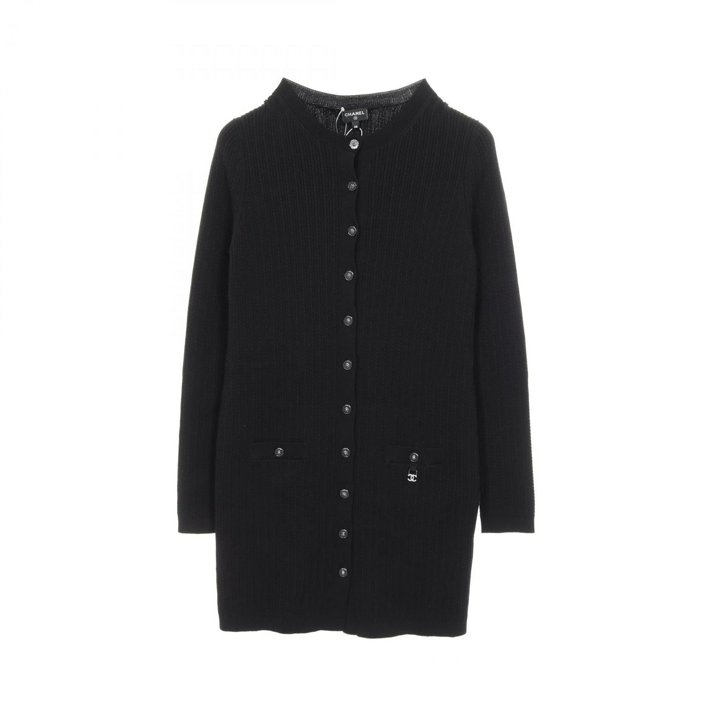 Chanel Coco Mark Lion Button Cotton Cardigan