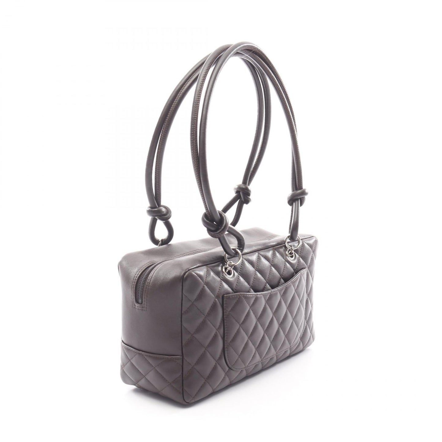 Chanel Cambon Line 2way Shoulder Bag Leather Patent Leather