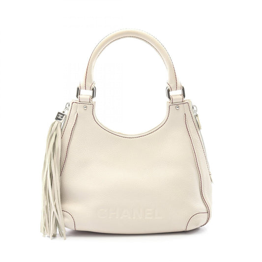 Chanel Logo Fringe Calfskin Handbag