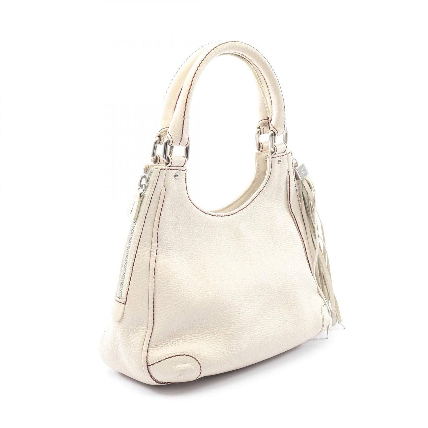 Chanel Logo Fringe Calfskin Handbag
