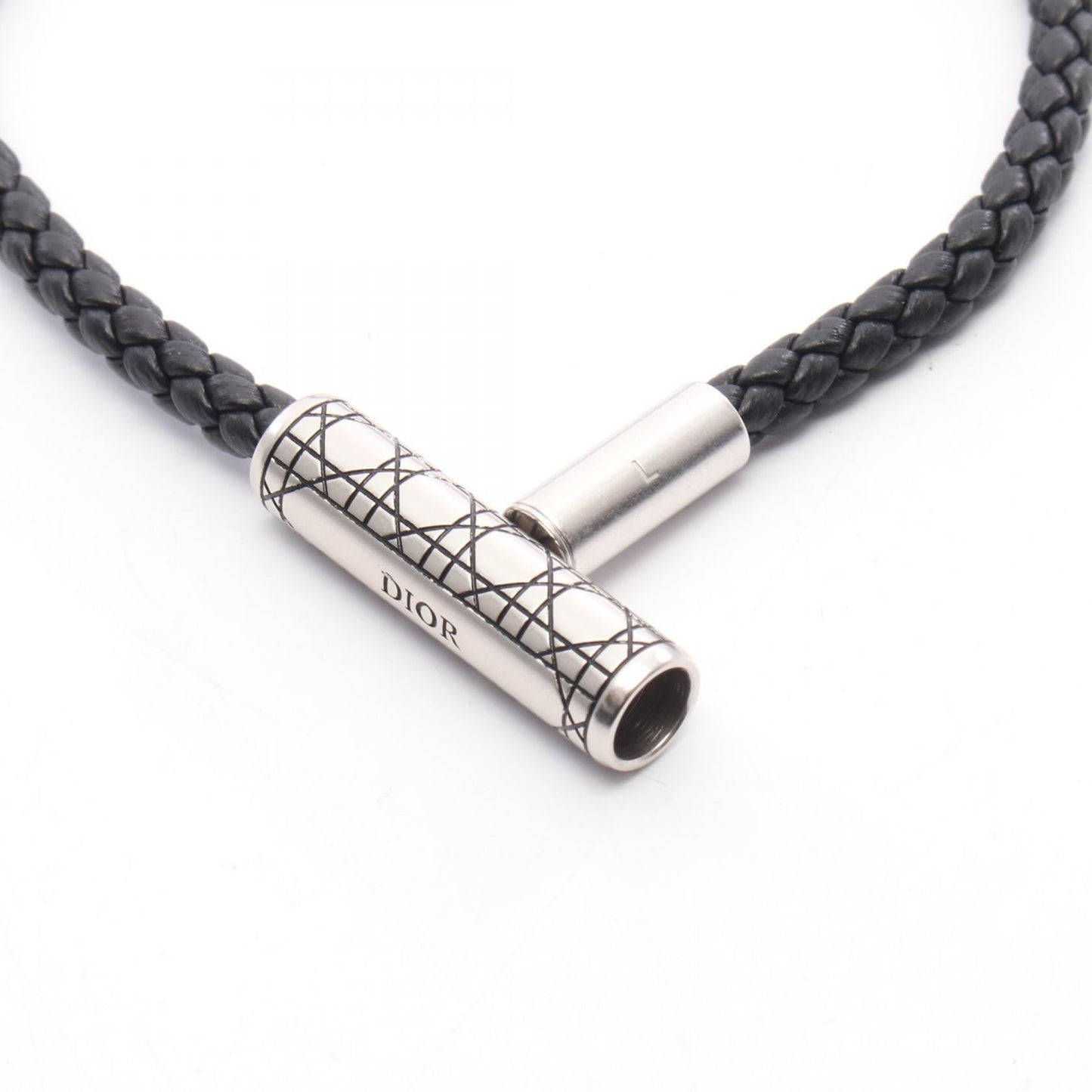 Dior Cannage Braided Leather Bracelet