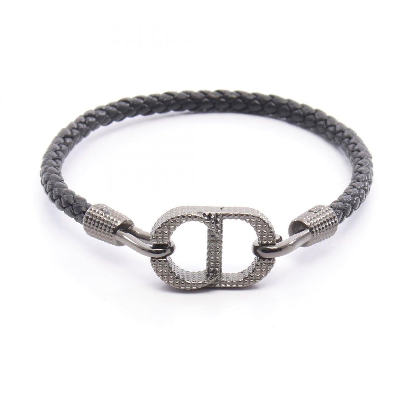 Dior CD Icon Leather Stainless Steel Bracelet