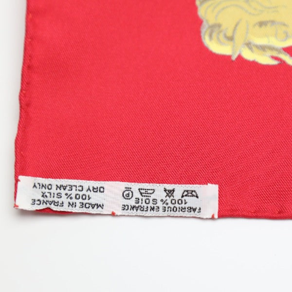 HERMES scarf silk Red Carre90 promenade LA PROMENADE DE LONGCHAMPS Women  d