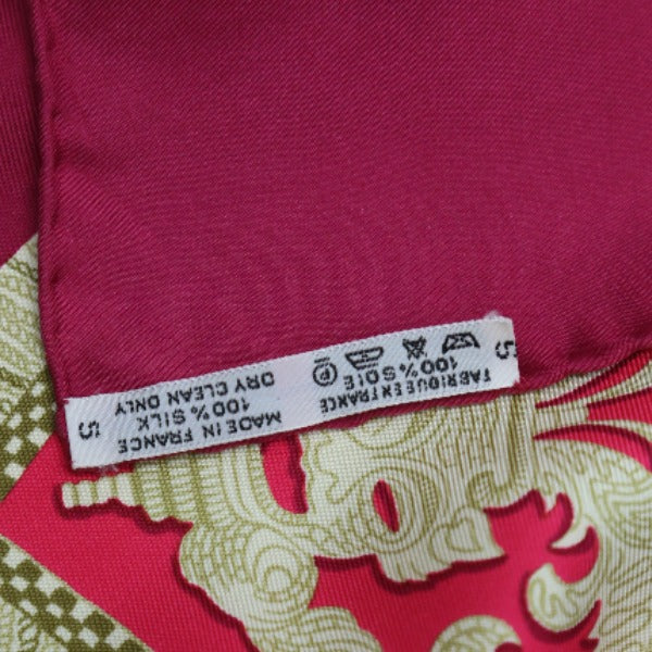 HERMES scarf silk purple Carre90 Knight carriage LA PRESENTATION Women  d